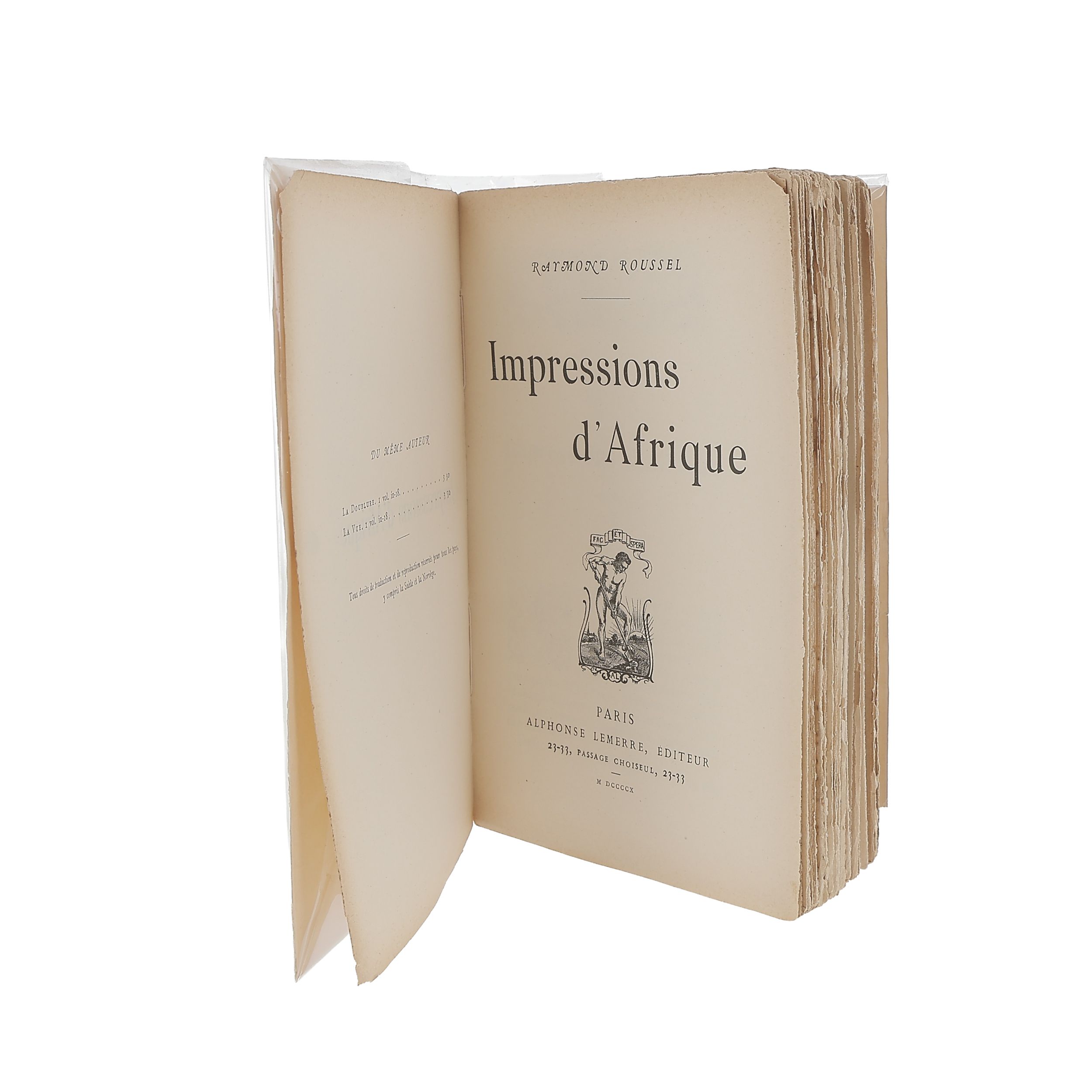 Raymond ROUSSEL, Impressions d’Afrique, Alphonse Lemerre Editions, Paris, 1910.:  | H&ocirc;tel Des Ventes de Monte-Carlo