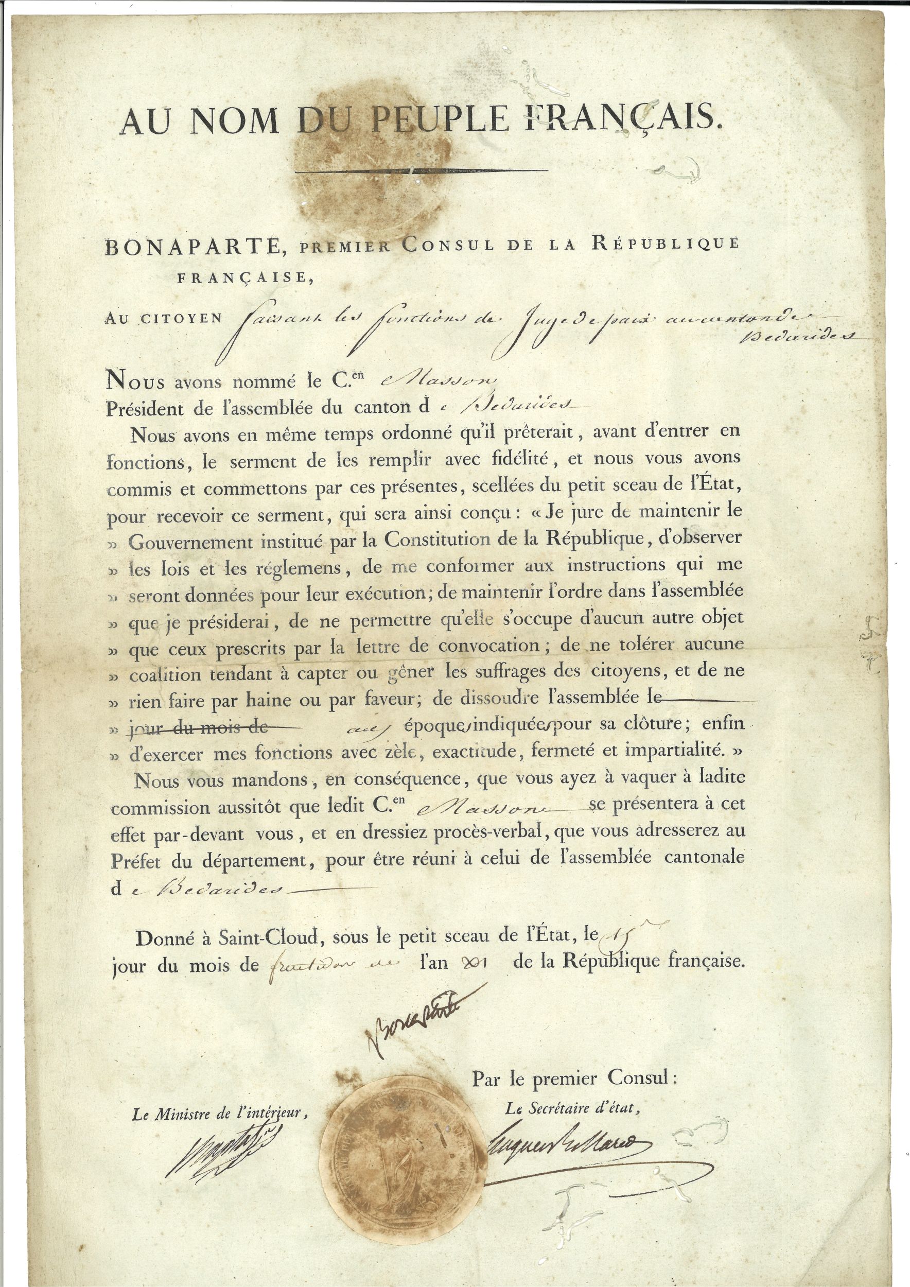 ALFRED DE DREUX (1810 - 1860) Cheval harnaché Dessin et gouache Encadrement d’époque:  | H&ocirc;tel Des Ventes de Monte-Carlo