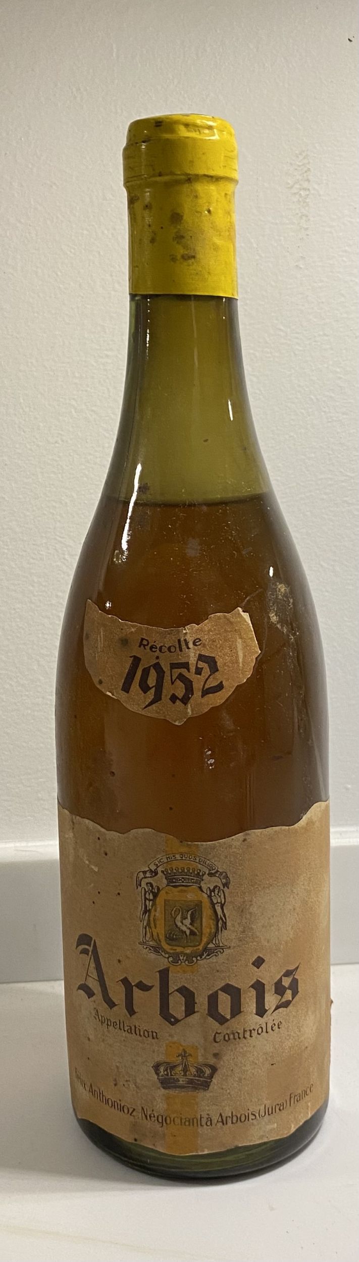1  bouteille ARBOIS Félix Anthonioz 