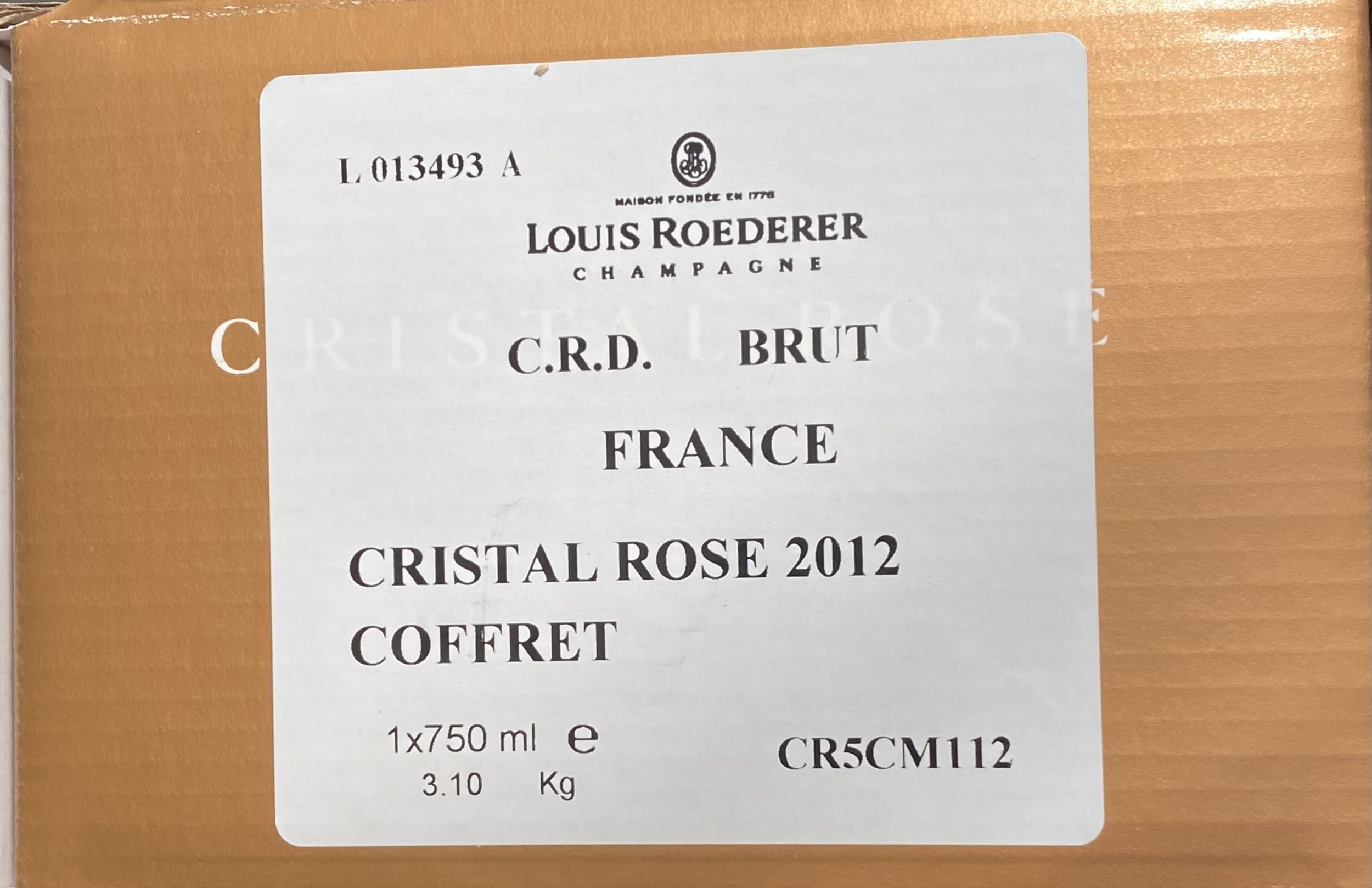 1 bouteille CHAMPAGNE :  | H&ocirc;tel Des Ventes de Monte-Carlo
