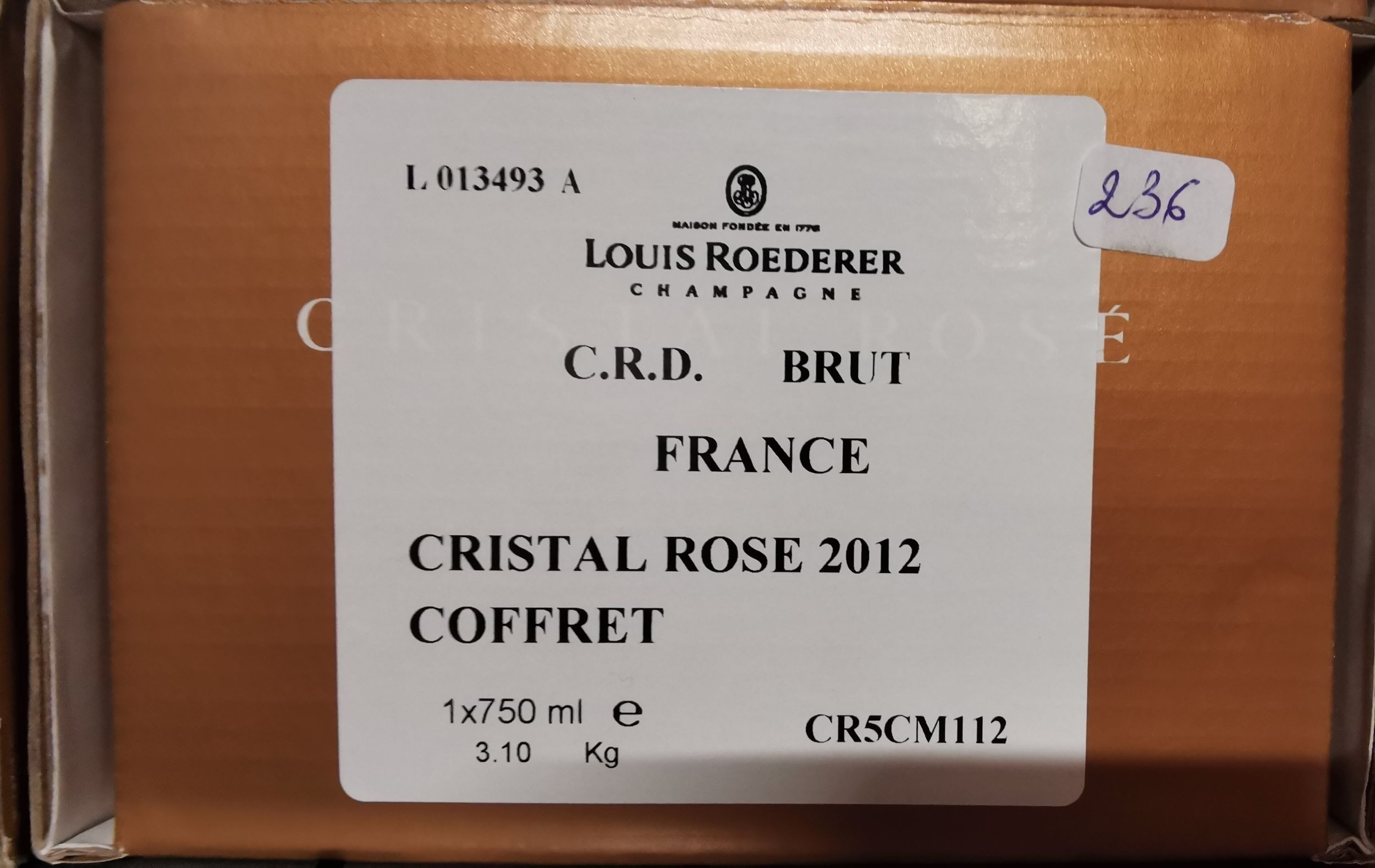 6 bouteilles CHAMPAGNE :  | H&ocirc;tel Des Ventes de Monte-Carlo