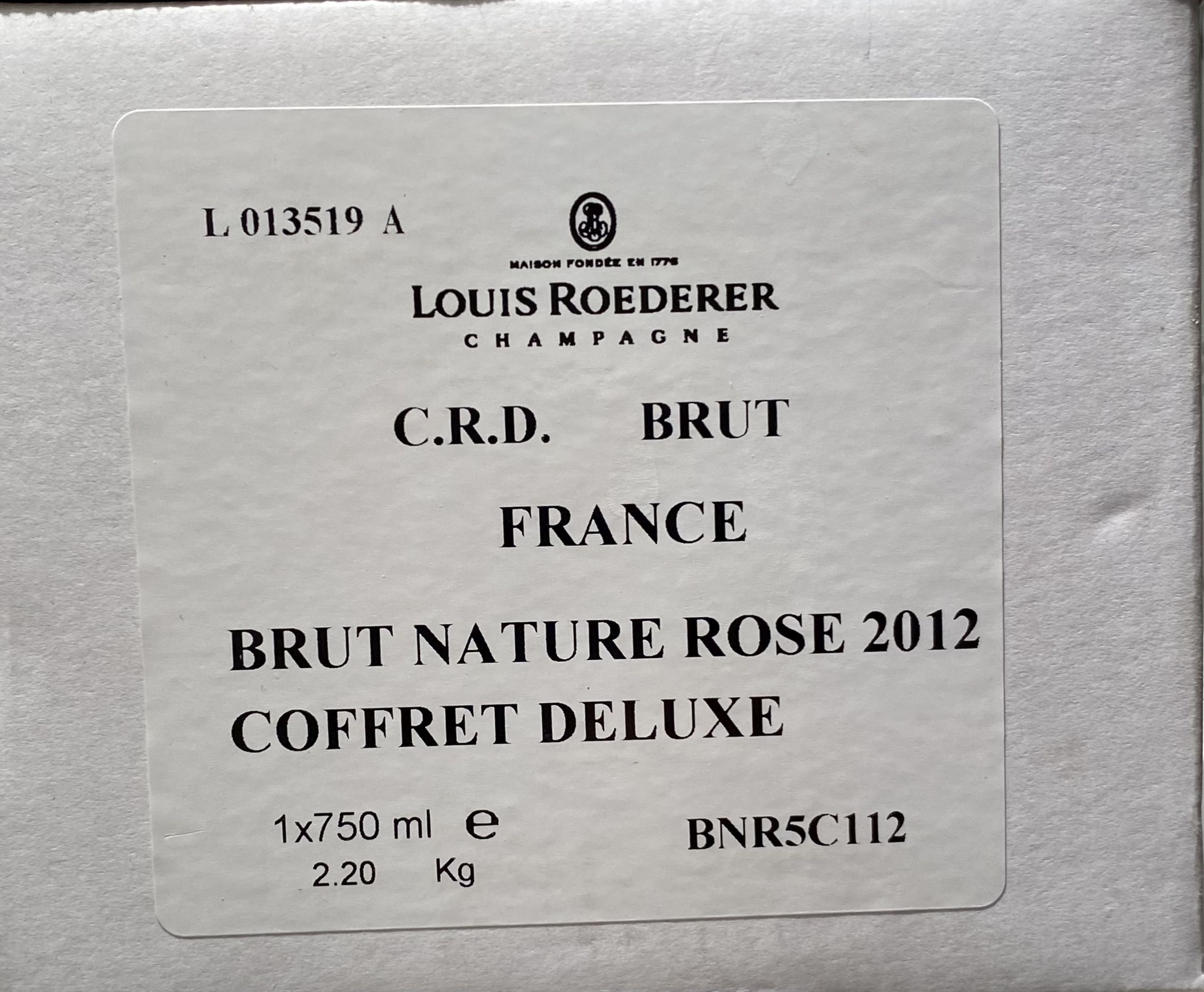 1 bouteille CHAMPAGNE :  | H&ocirc;tel Des Ventes de Monte-Carlo