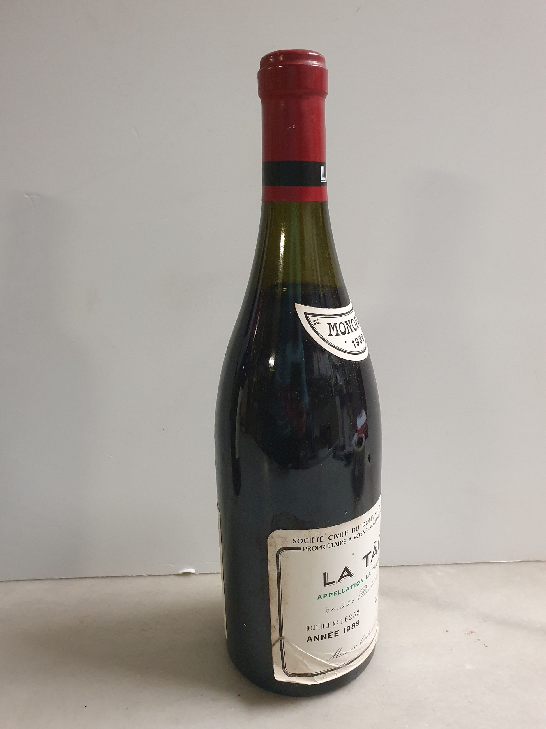 1  bouteille  LA TÂCHE, :  | H&ocirc;tel Des Ventes de Monte-Carlo