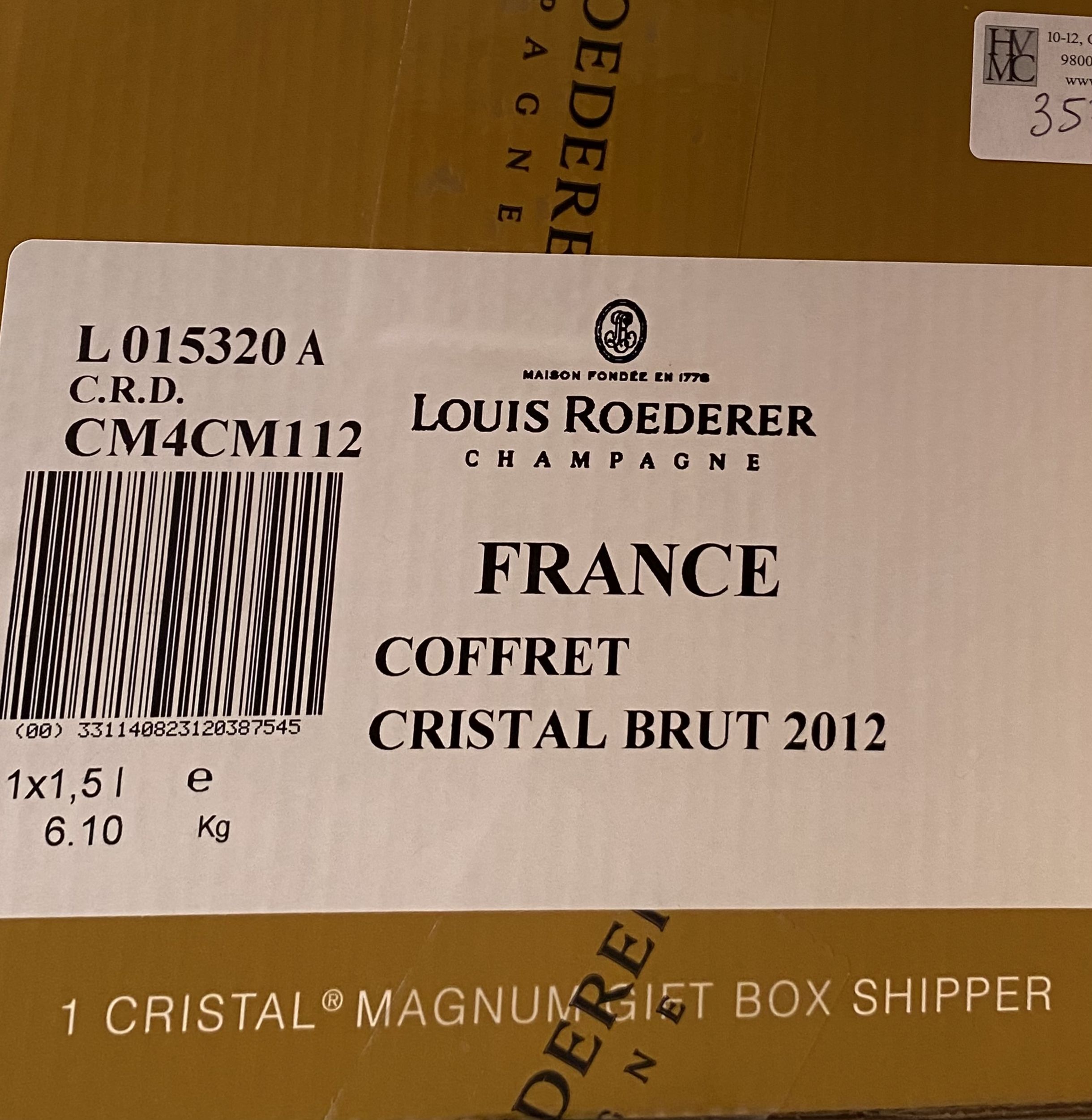 1 bouteille CHAMPAGNE :  | H&ocirc;tel Des Ventes de Monte-Carlo