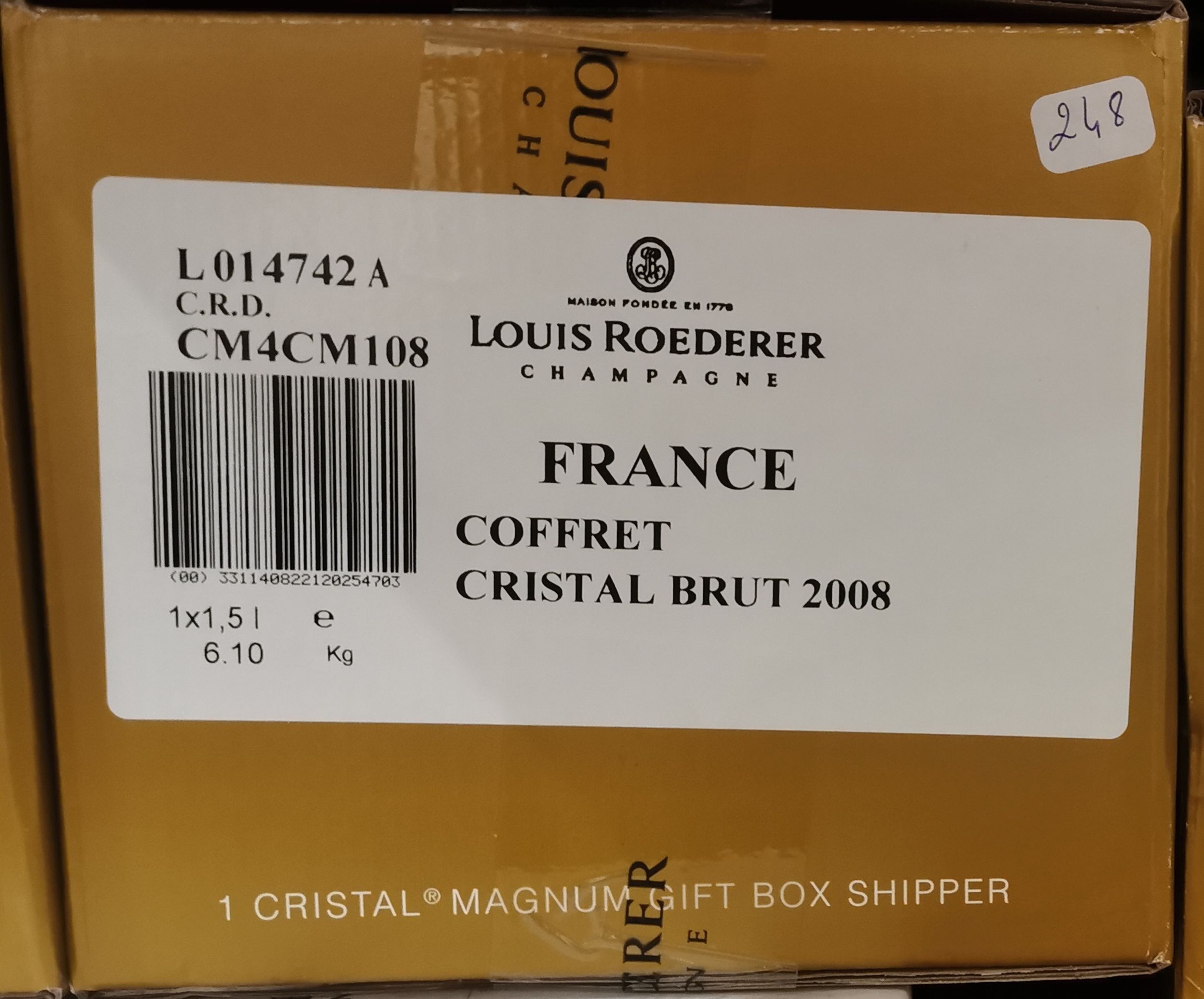 6 bouteilles CHAMPAGNE :  | H&ocirc;tel Des Ventes de Monte-Carlo