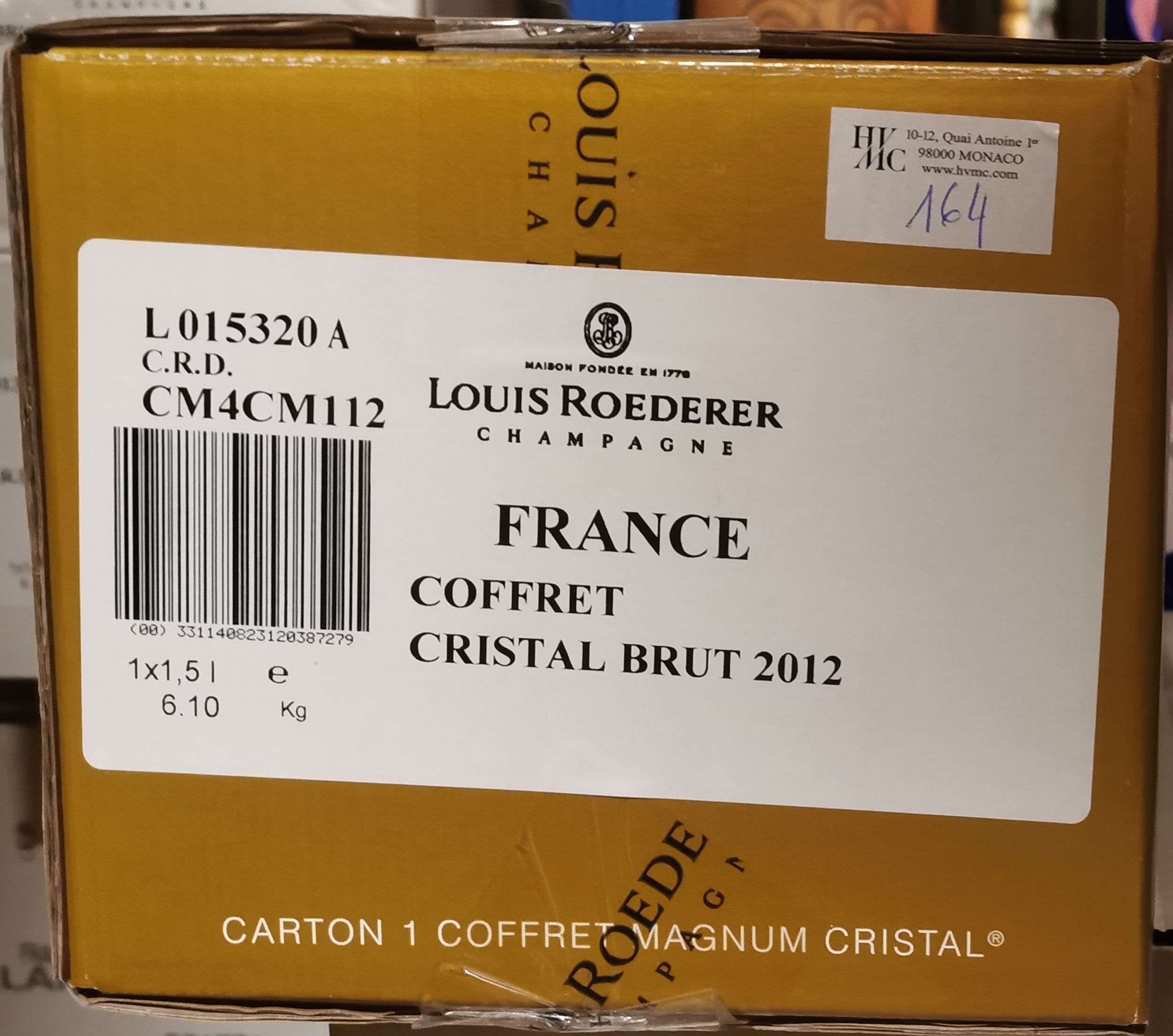 6 bouteilles CHAMPAGNE :  | H&ocirc;tel Des Ventes de Monte-Carlo