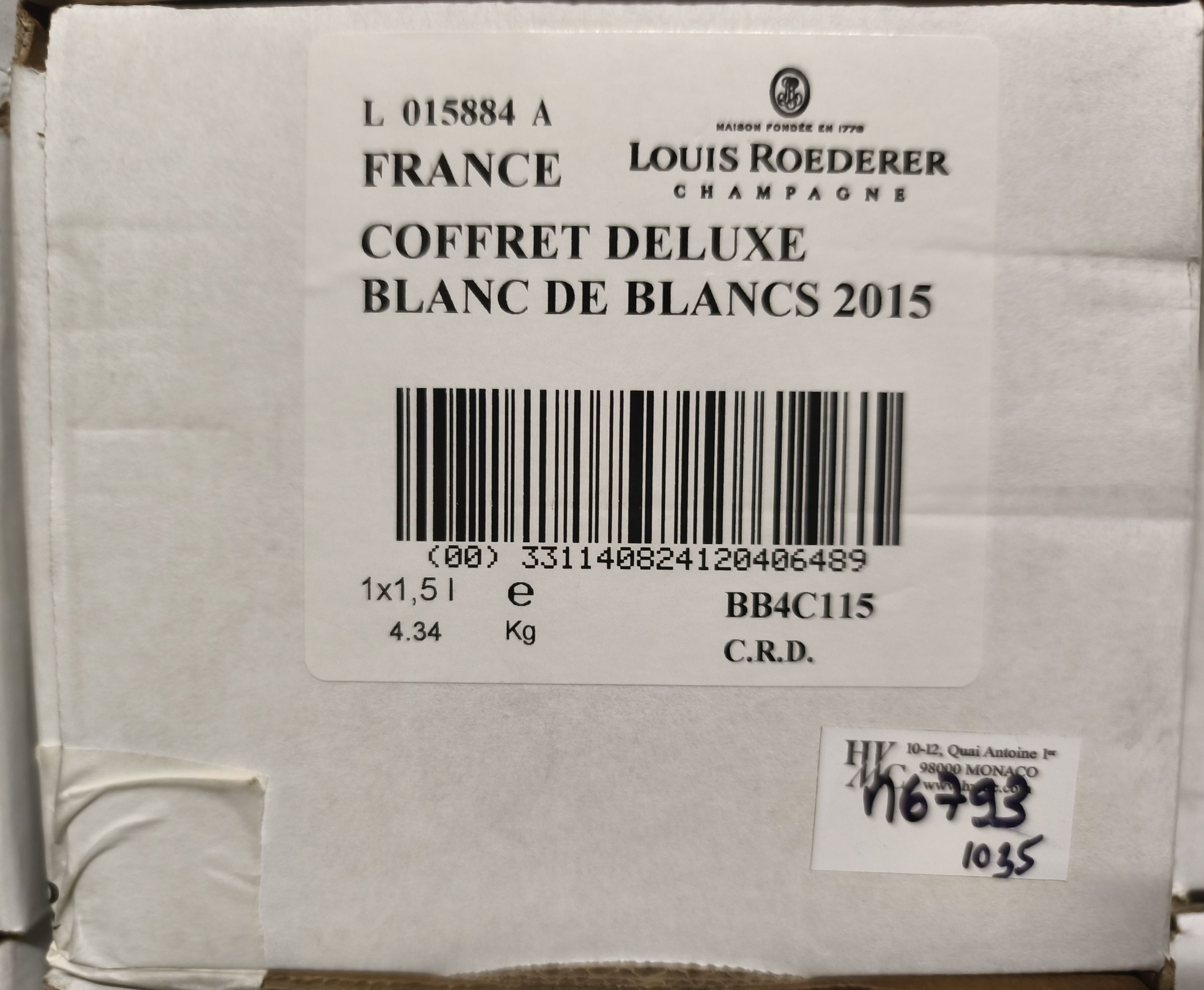1  bouteille  CHAMPAGNE  