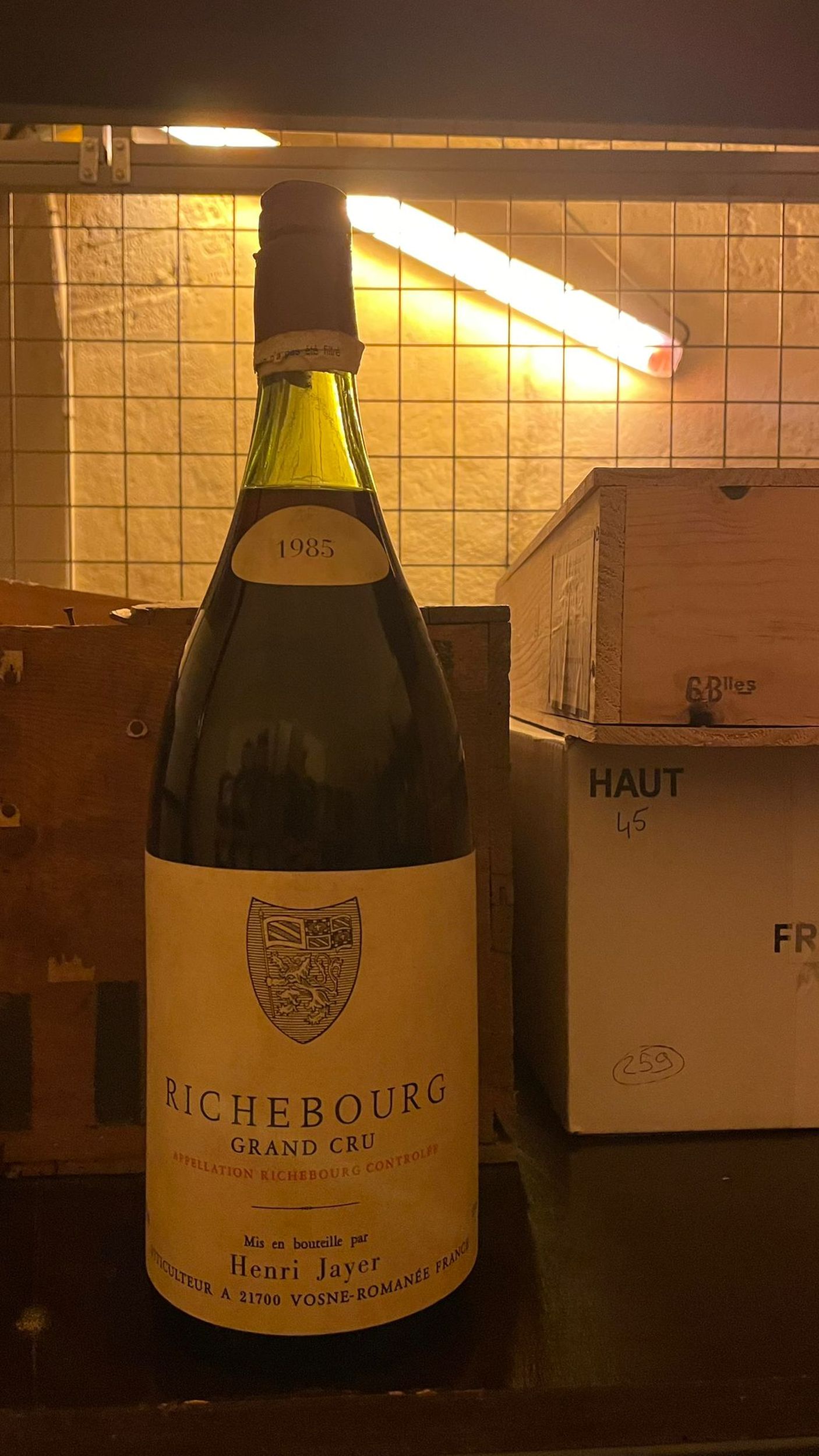 1  magnum RICHEBOURG, Henri Jayer 1985:  | H&ocirc;tel Des Ventes de Monte-Carlo