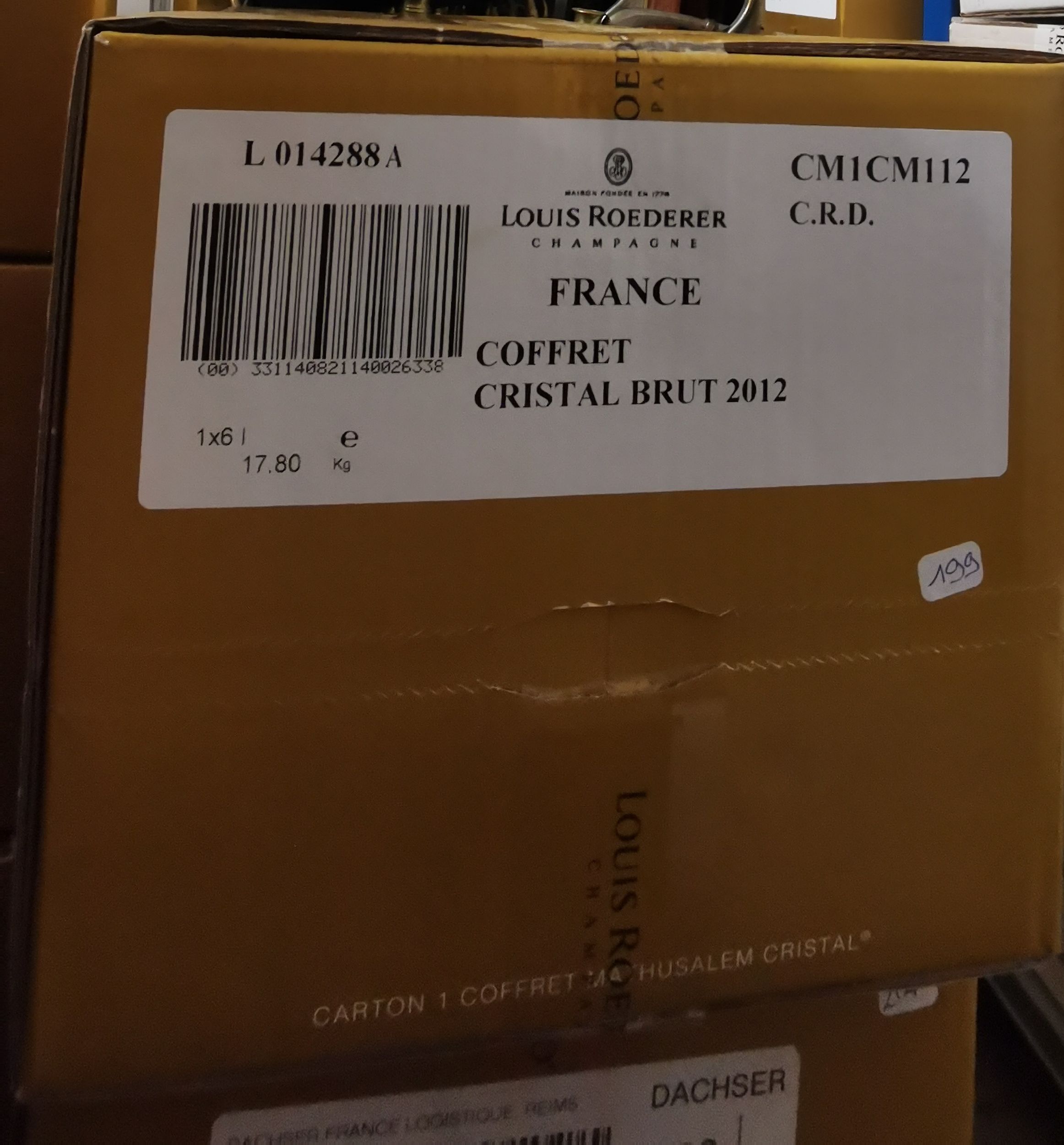 6 bouteilles CHAMPAGNE :  | H&ocirc;tel Des Ventes de Monte-Carlo