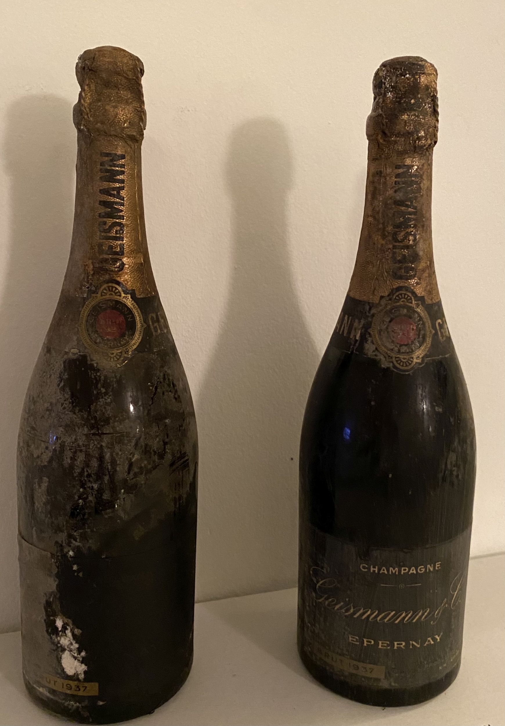 2 bouteilles CHAMPAGNE Geismann 1937 