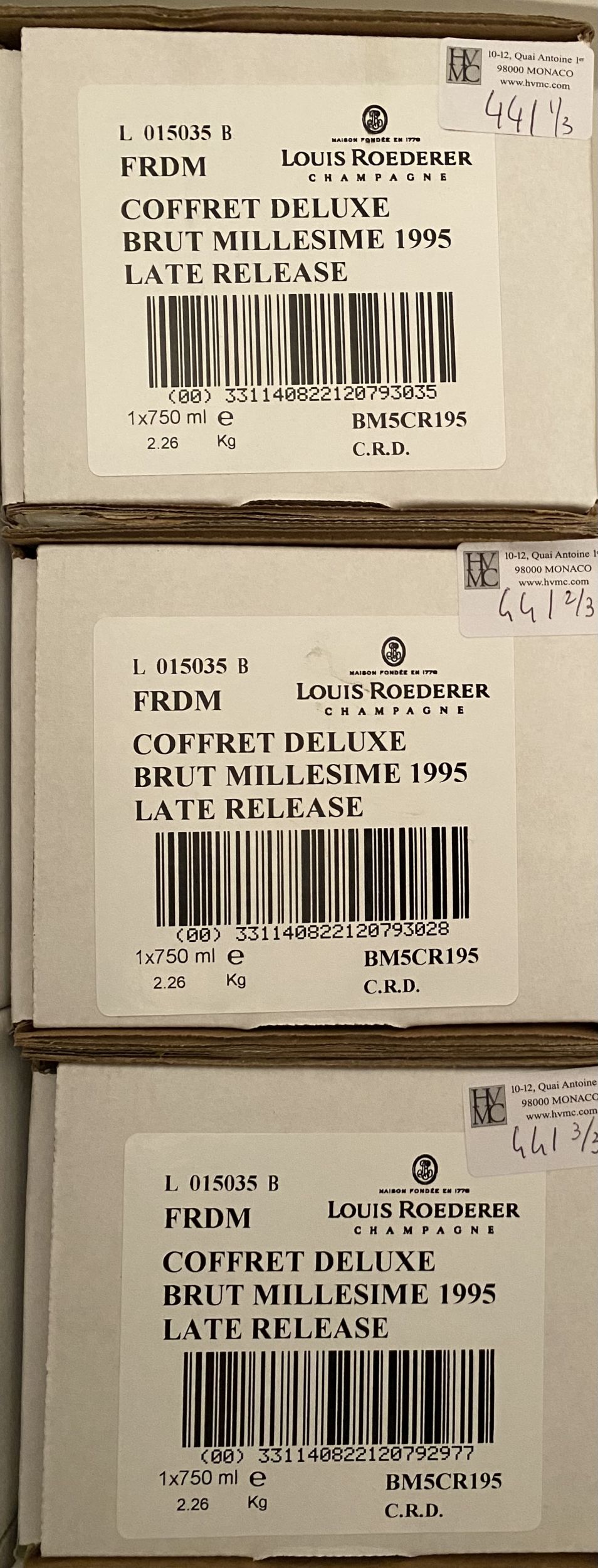 3 bouteilles CHAMPAGNE