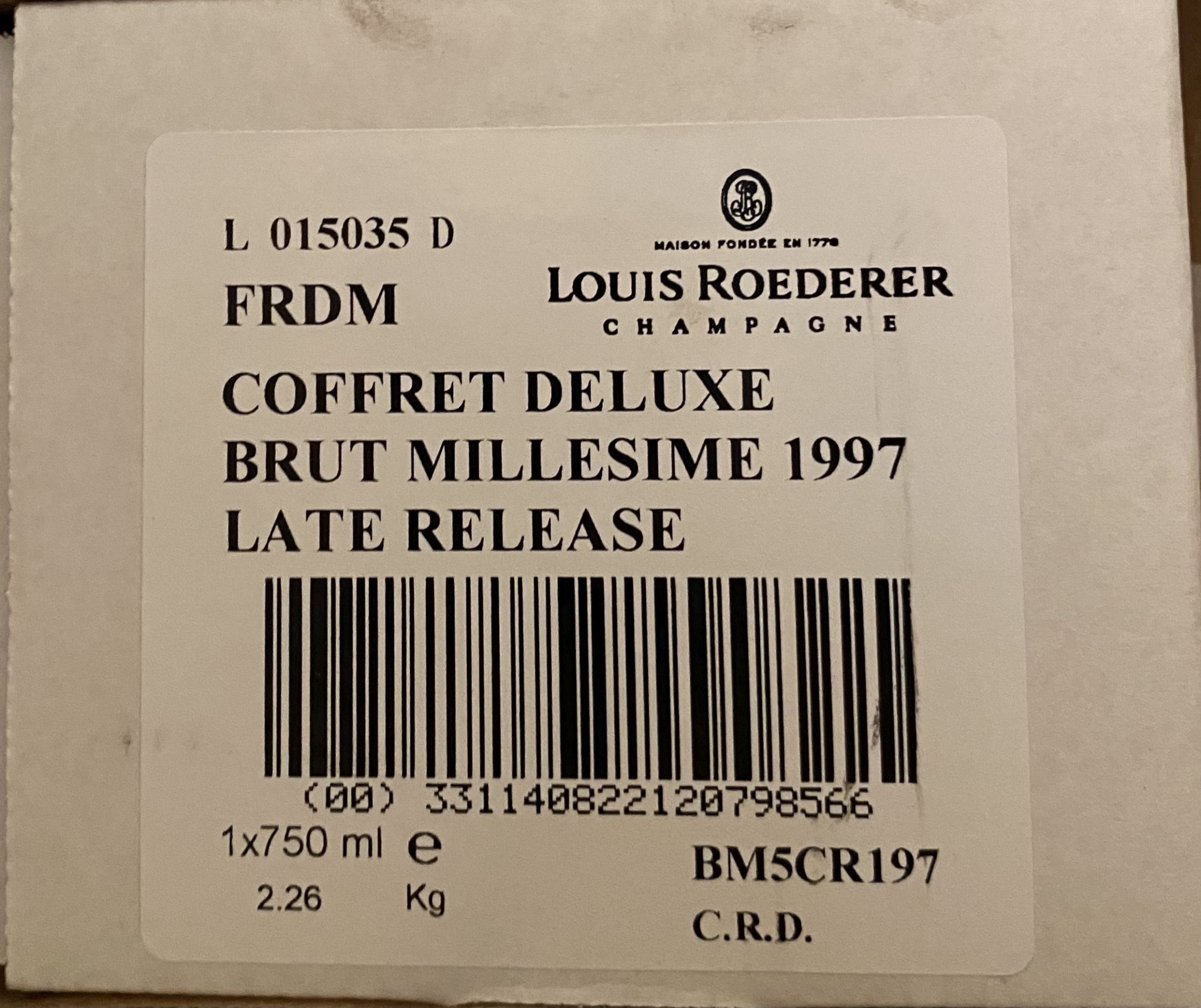 1 bouteille CHAMPAGNE :  | H&ocirc;tel Des Ventes de Monte-Carlo