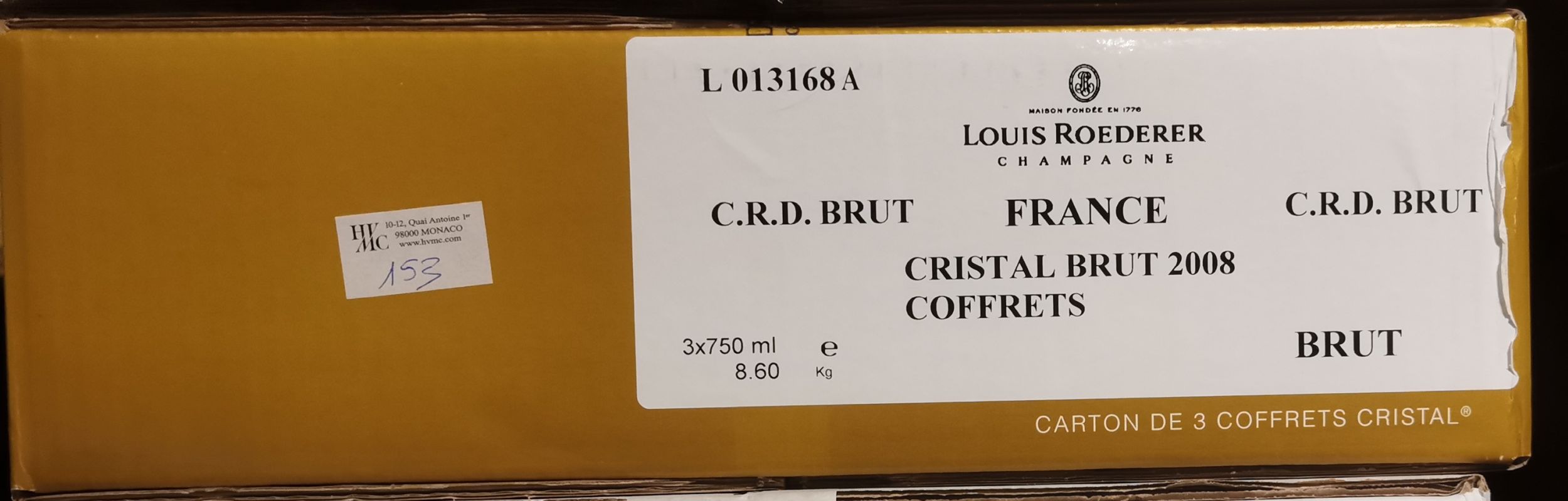 6 bouteilles CHAMPAGNE :  | H&ocirc;tel Des Ventes de Monte-Carlo