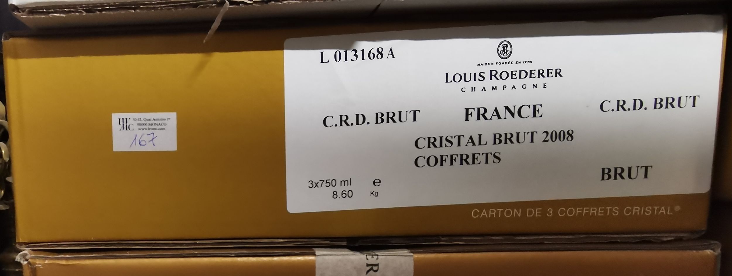 6 bouteilles CHAMPAGNE :  | H&ocirc;tel Des Ventes de Monte-Carlo