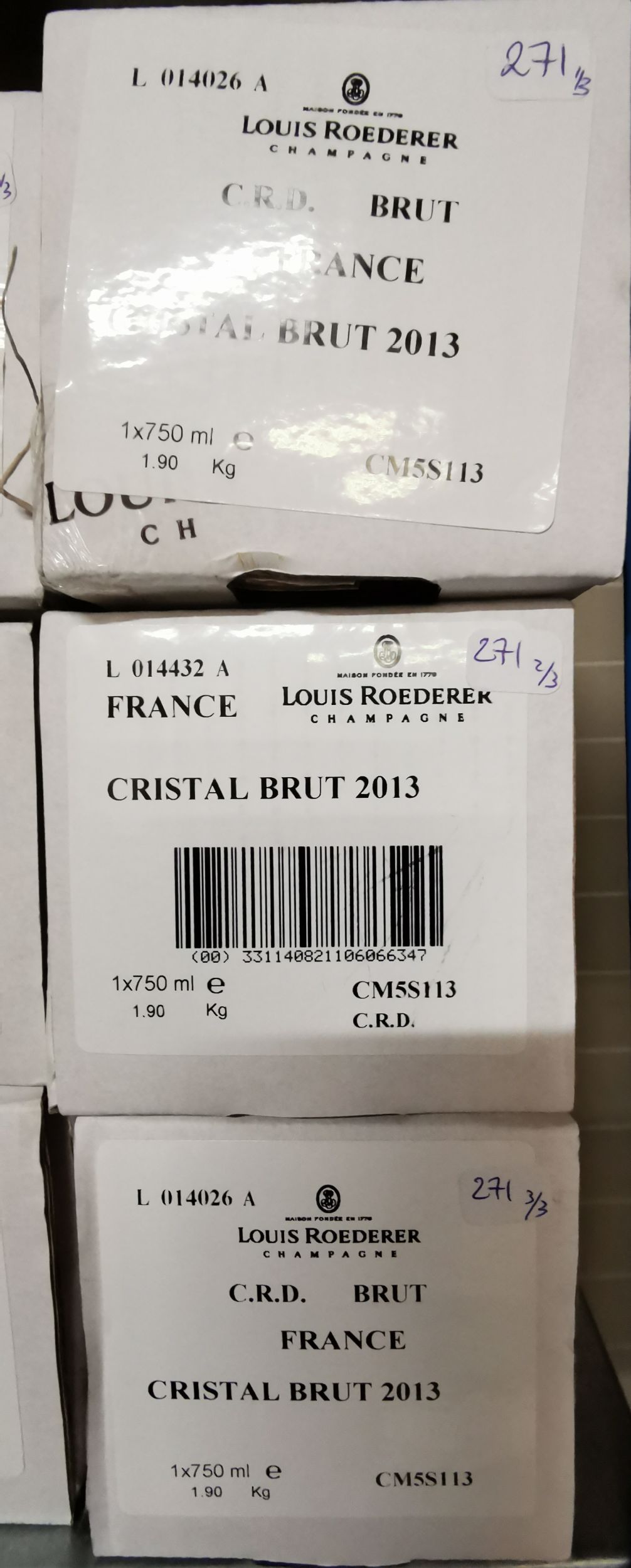 6 bouteilles CHAMPAGNE :  | H&ocirc;tel Des Ventes de Monte-Carlo