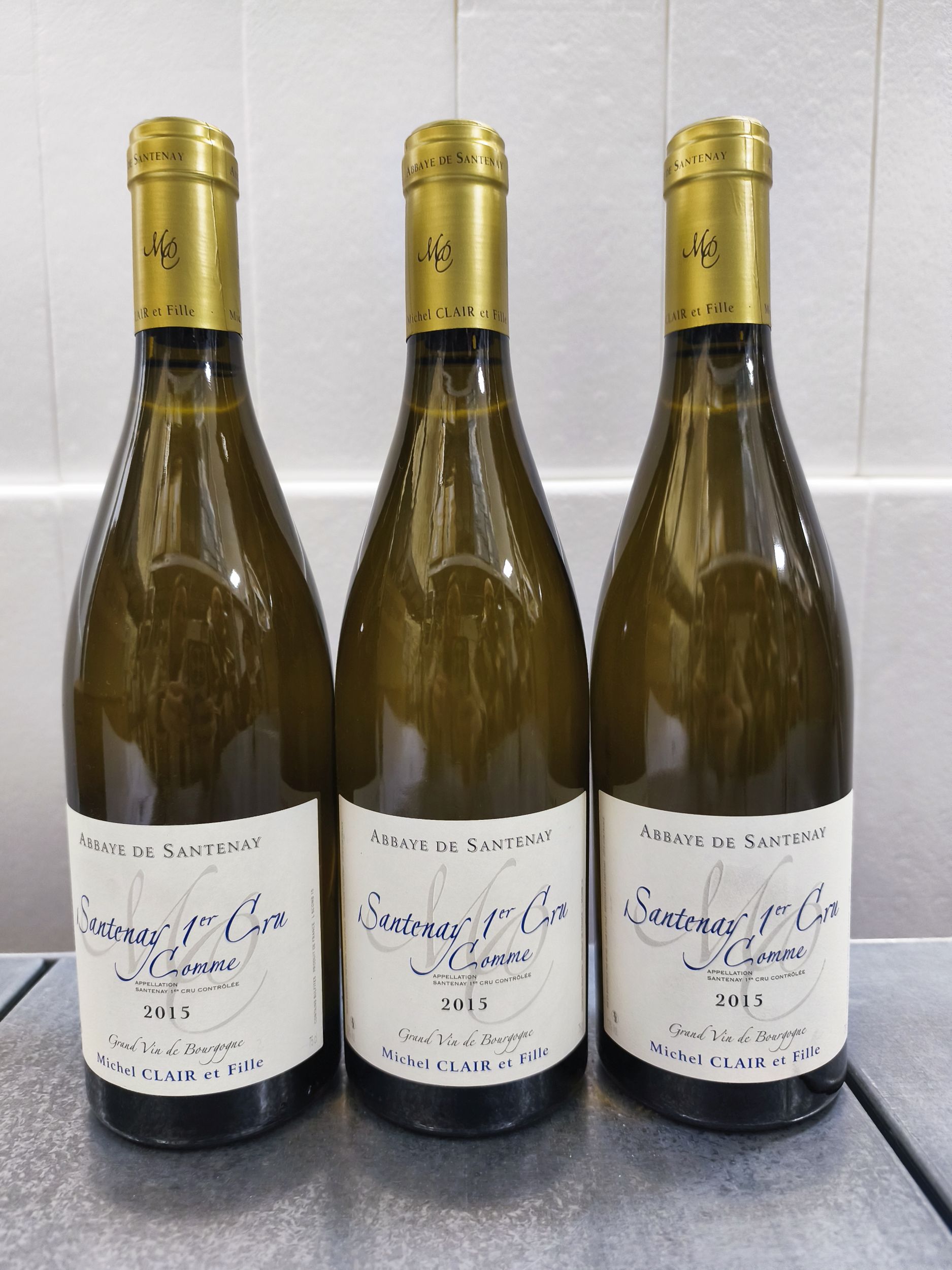 3 bouteilles  SANTENAY  "1er cru comme",
