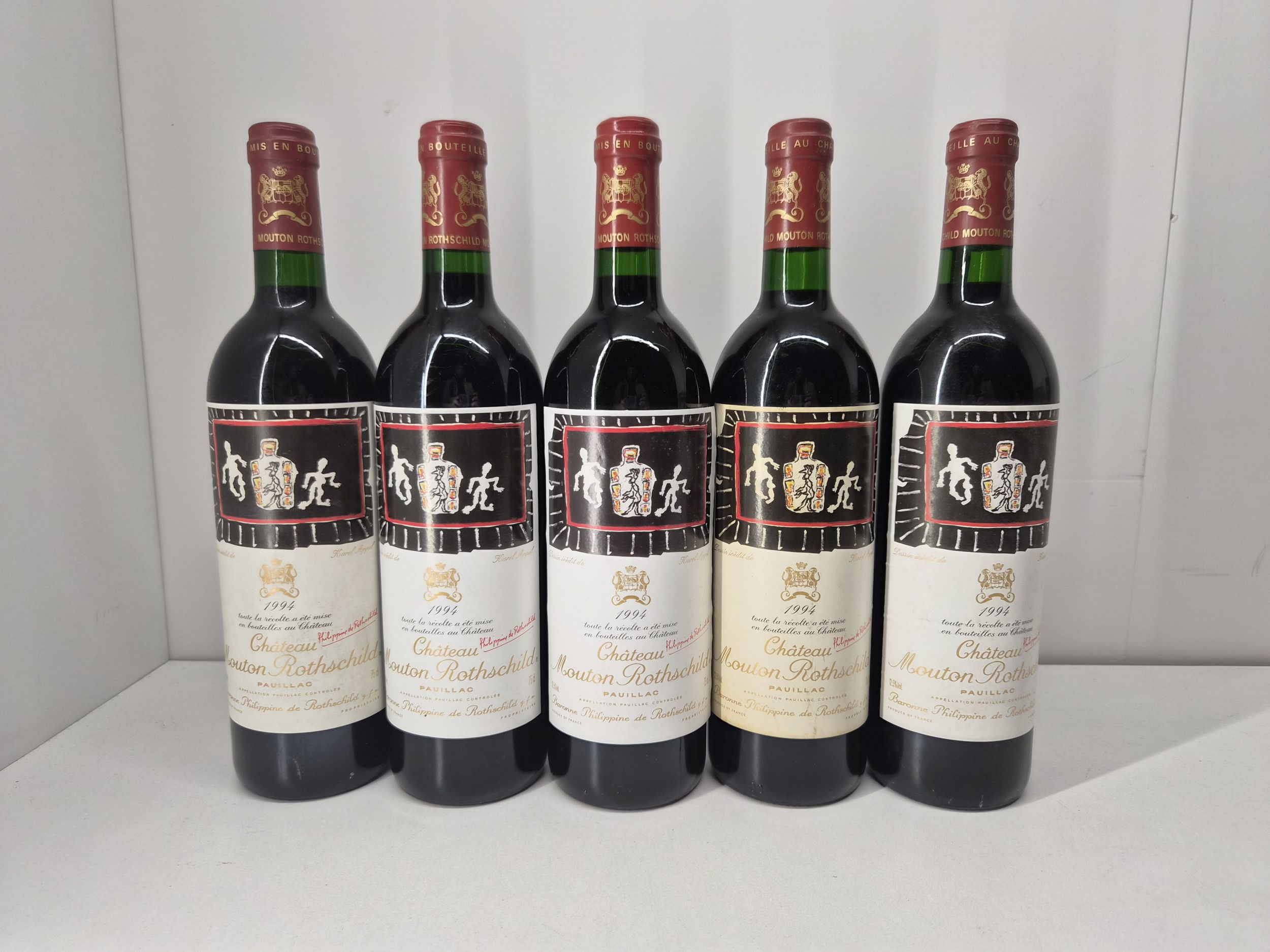 5 bouteilles  Château  MOUTON-ROTHSCHILD, 