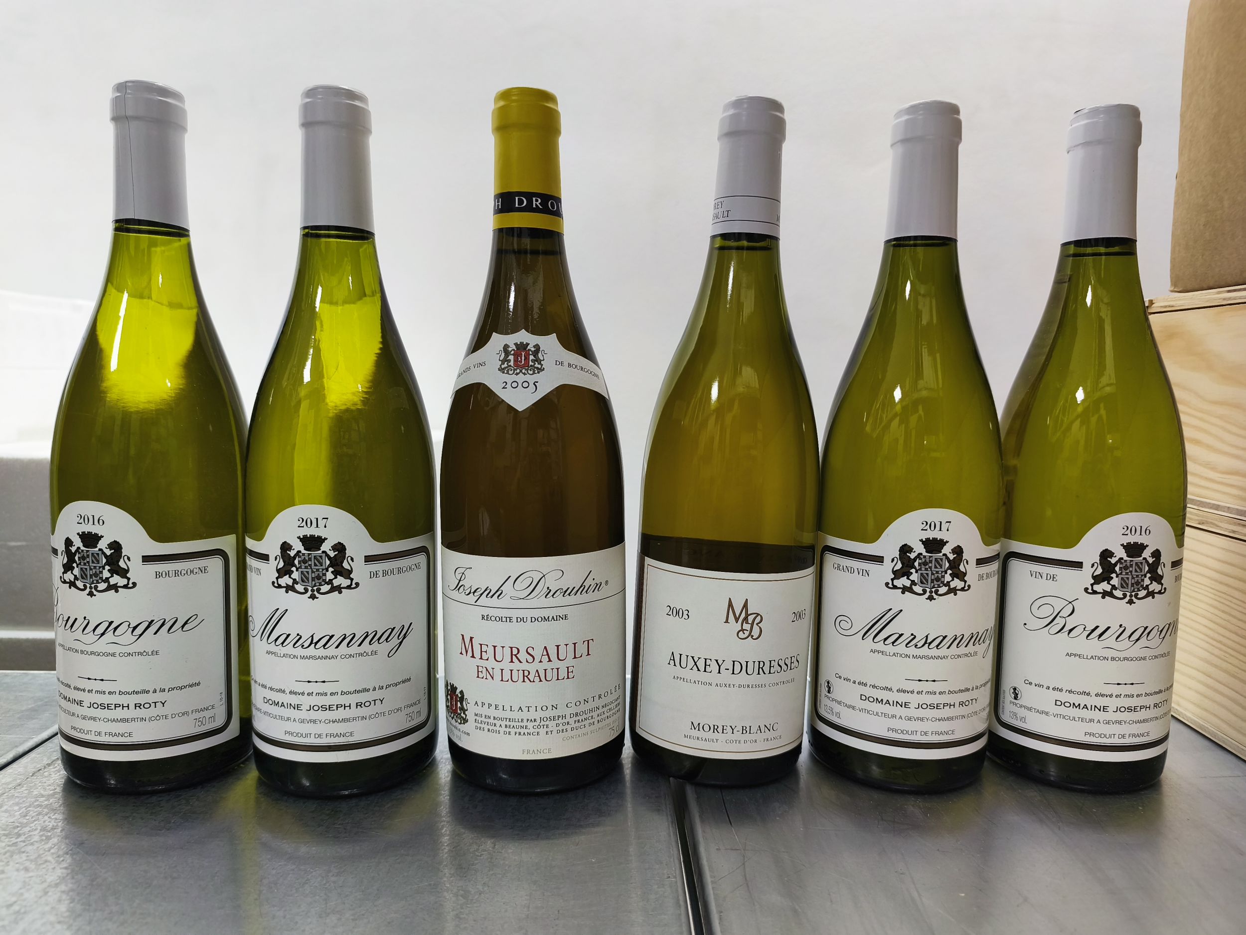 6 bouteilles  BOURGOGNE  DIVERS