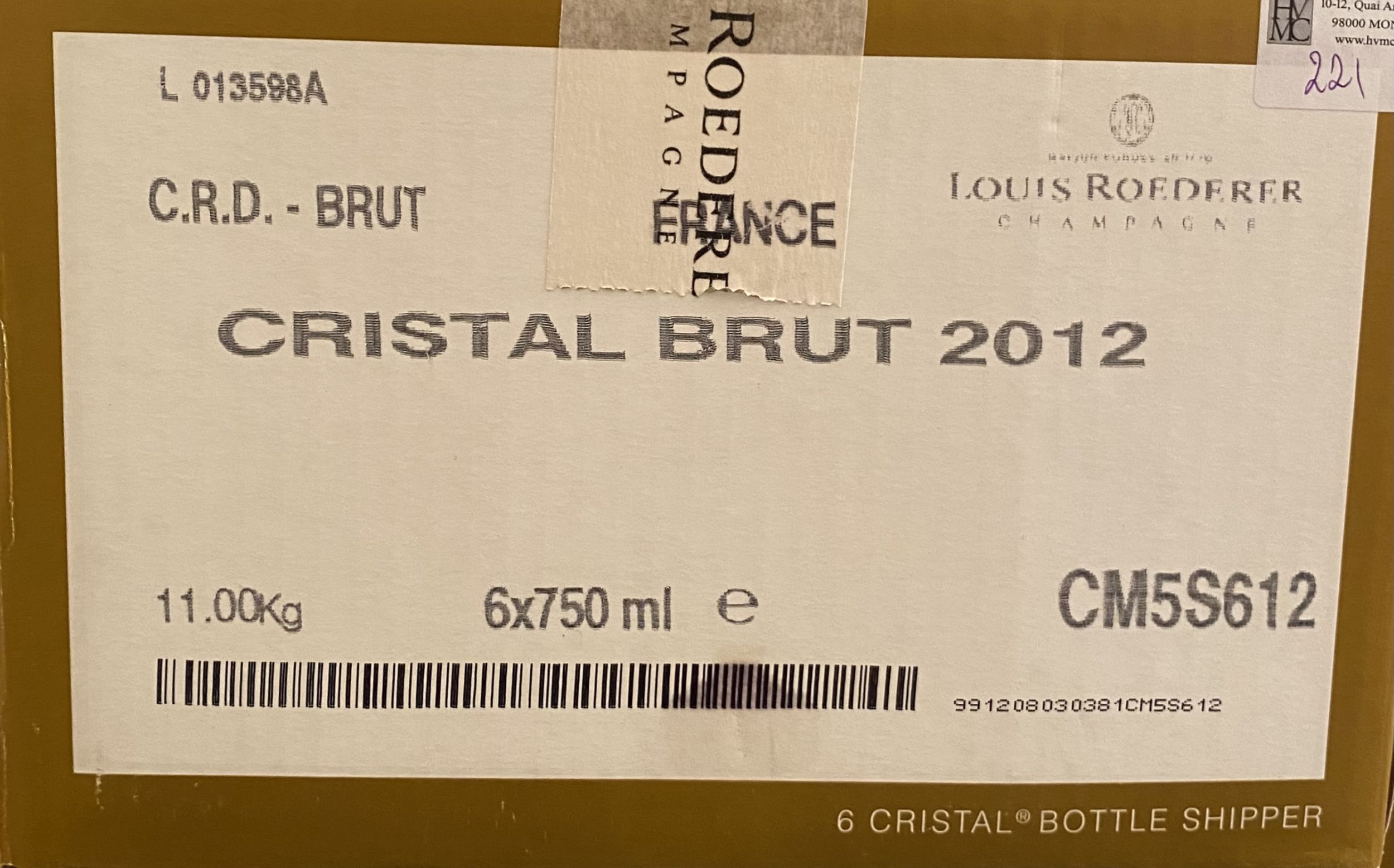 1 bouteille CHAMPAGNE :  | H&ocirc;tel Des Ventes de Monte-Carlo
