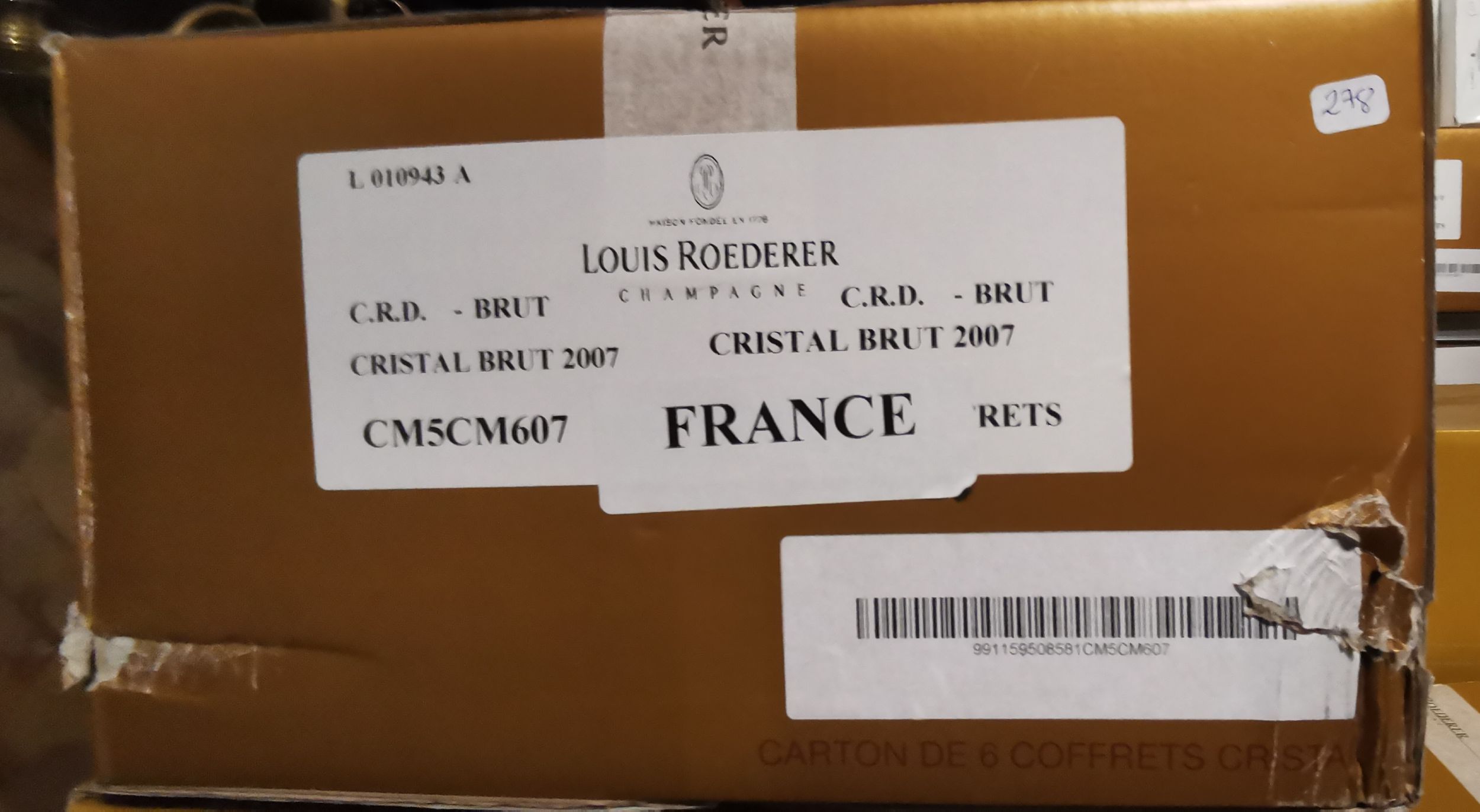 6 bouteilles CHAMPAGNE :  | H&ocirc;tel Des Ventes de Monte-Carlo