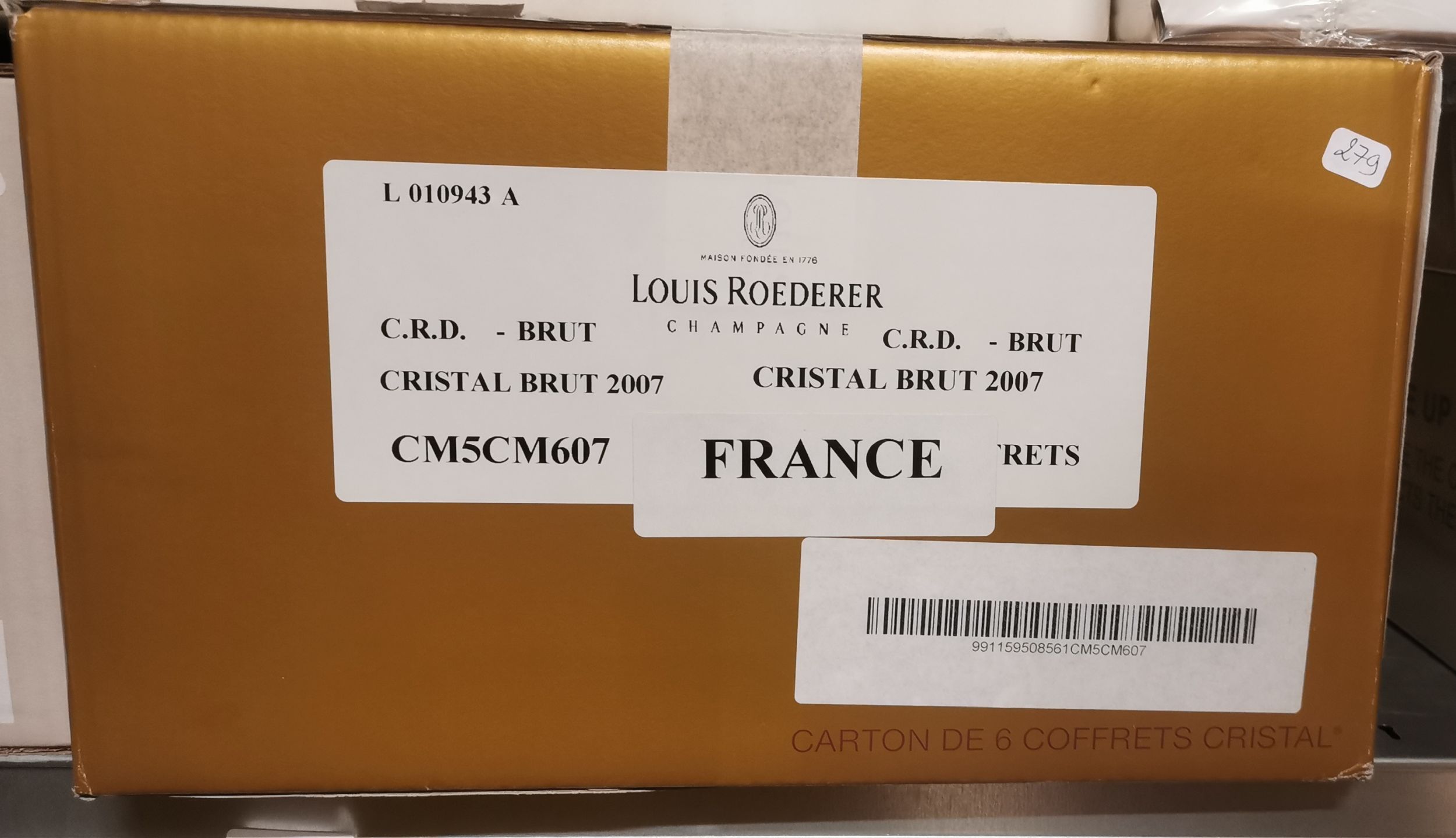 6 bouteilles CHAMPAGNE :  | H&ocirc;tel Des Ventes de Monte-Carlo