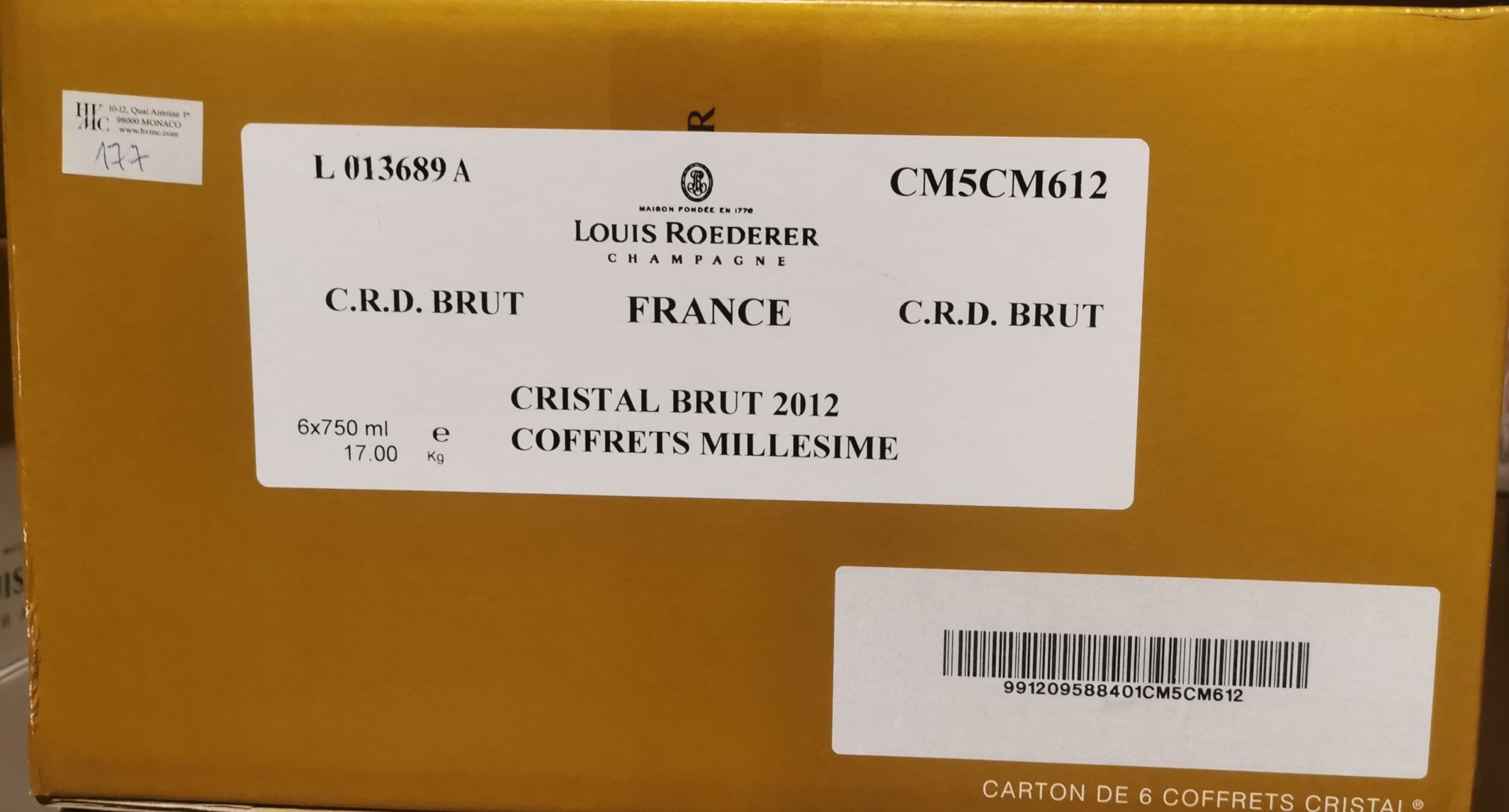 6 bouteilles CHAMPAGNE :  | H&ocirc;tel Des Ventes de Monte-Carlo