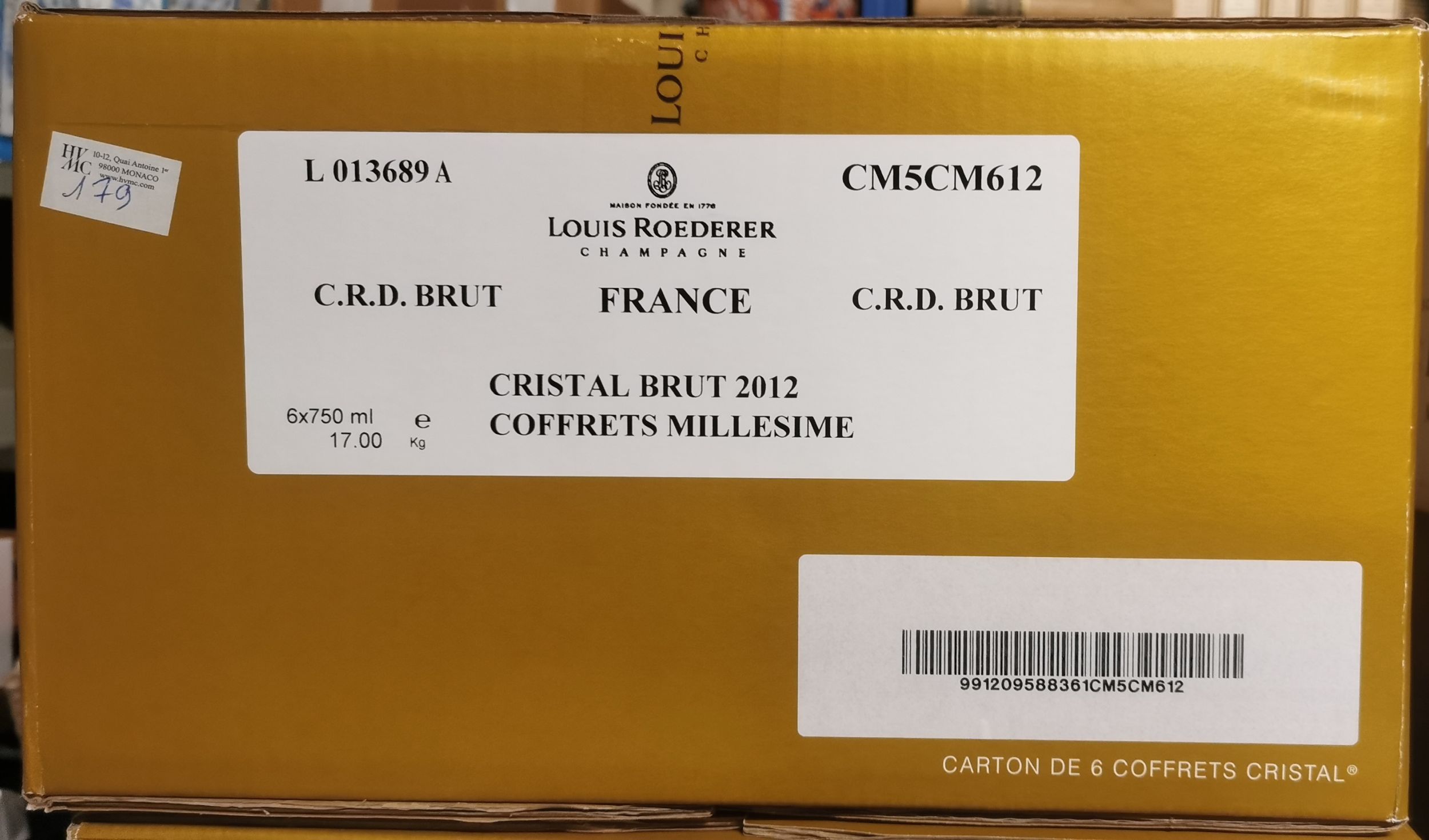 6 bouteilles CHAMPAGNE :  | H&ocirc;tel Des Ventes de Monte-Carlo