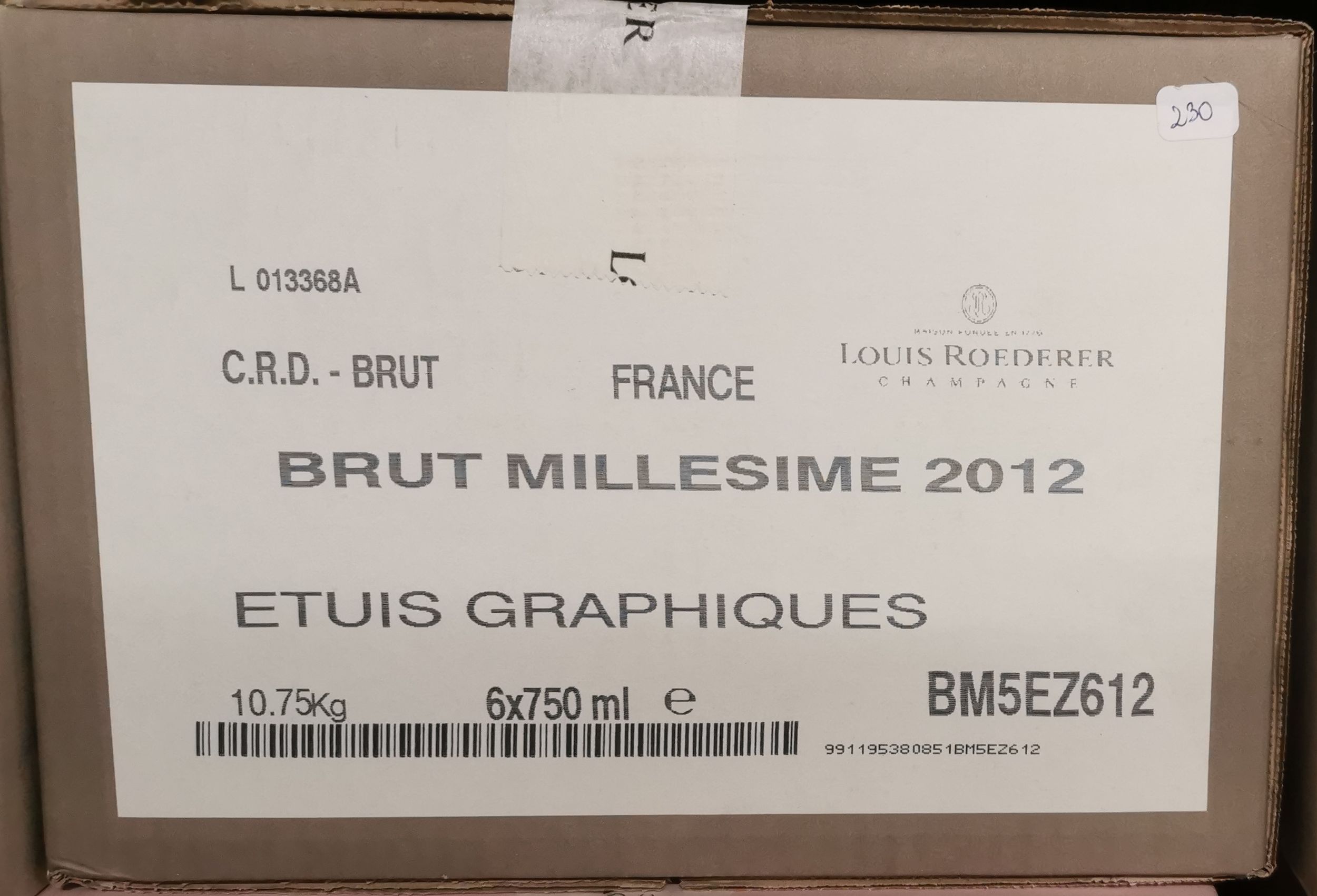 6 bouteilles CHAMPAGNE :  | H&ocirc;tel Des Ventes de Monte-Carlo