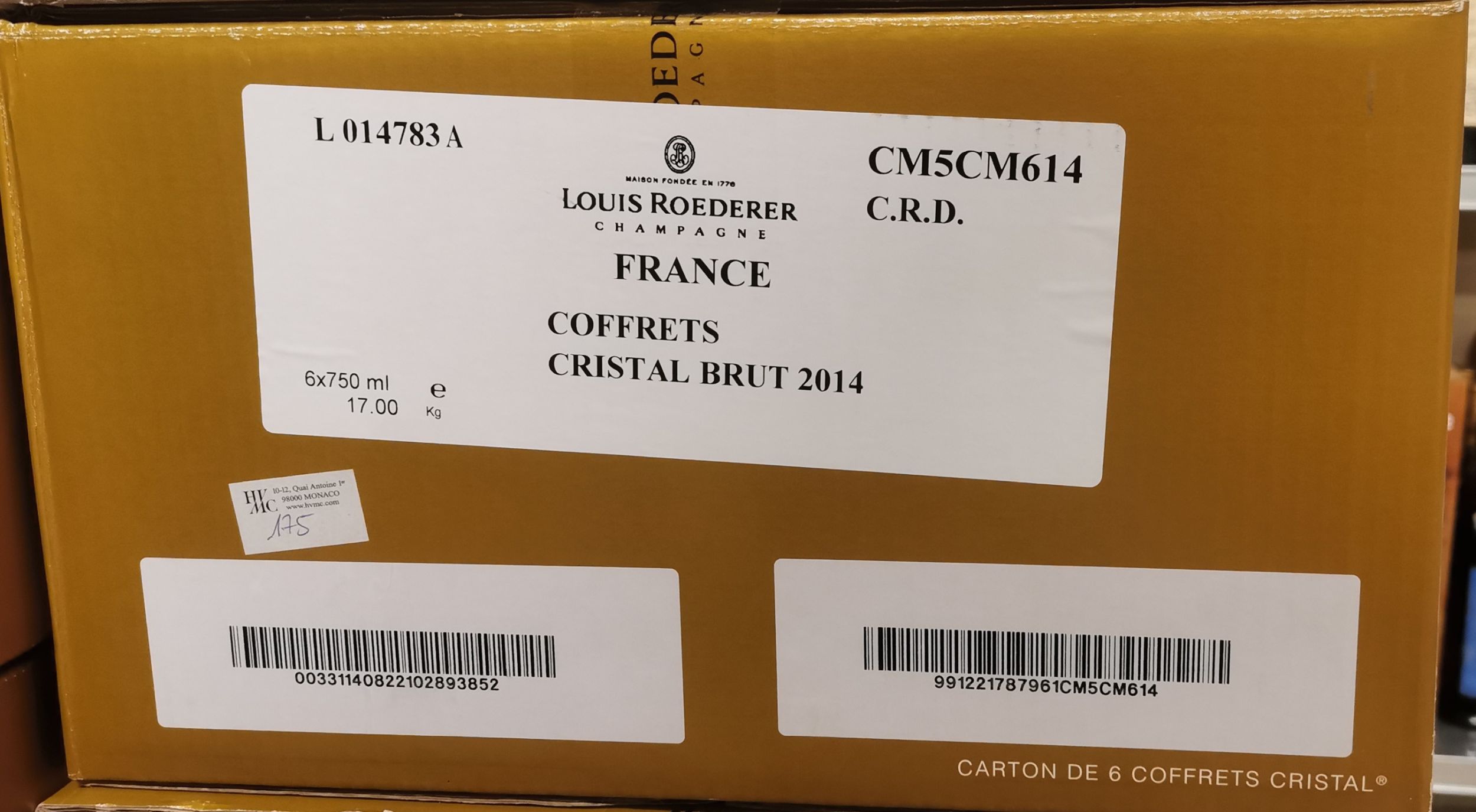 6 bouteilles CHAMPAGNE :  | H&ocirc;tel Des Ventes de Monte-Carlo