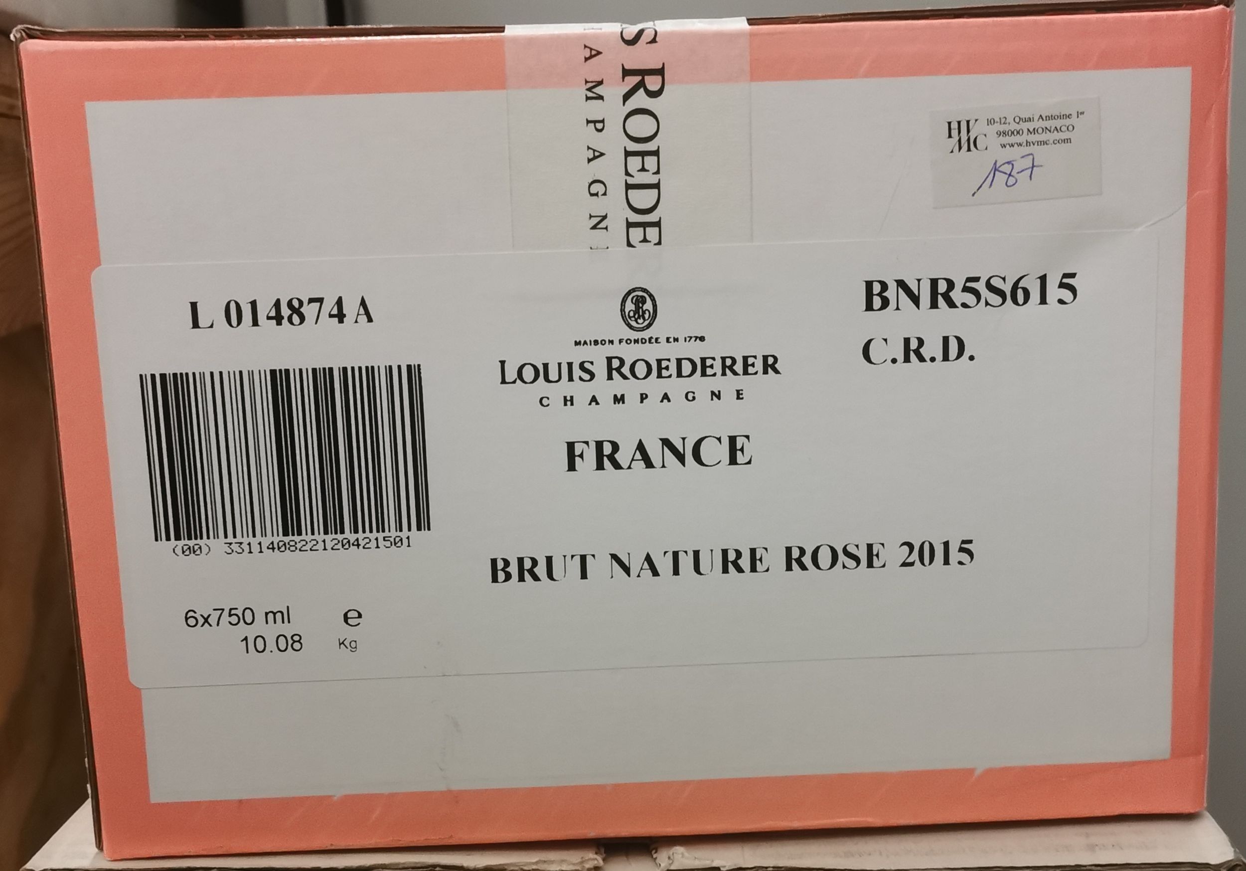 6 bouteilles CHAMPAGNE :  | H&ocirc;tel Des Ventes de Monte-Carlo