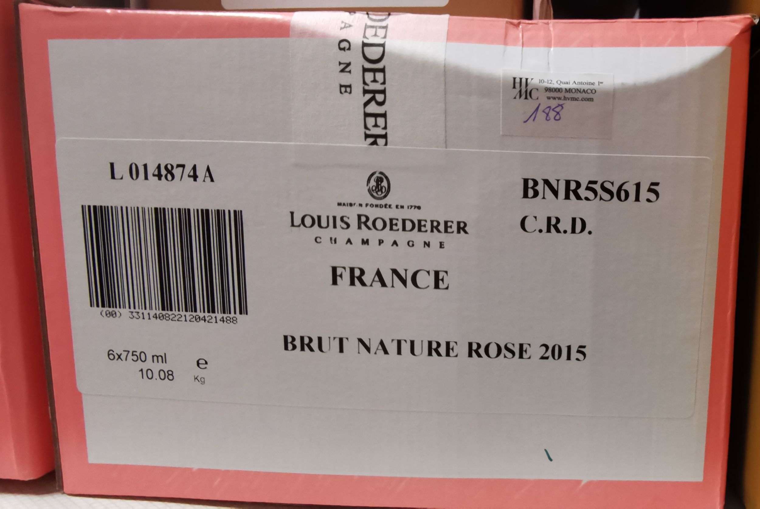 6 bouteilles CHAMPAGNE :  | H&ocirc;tel Des Ventes de Monte-Carlo