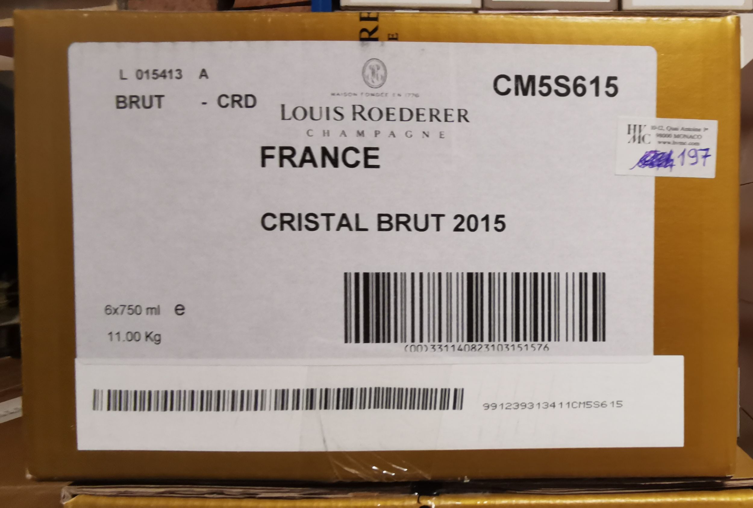 6 bouteilles CHAMPAGNE :  | H&ocirc;tel Des Ventes de Monte-Carlo