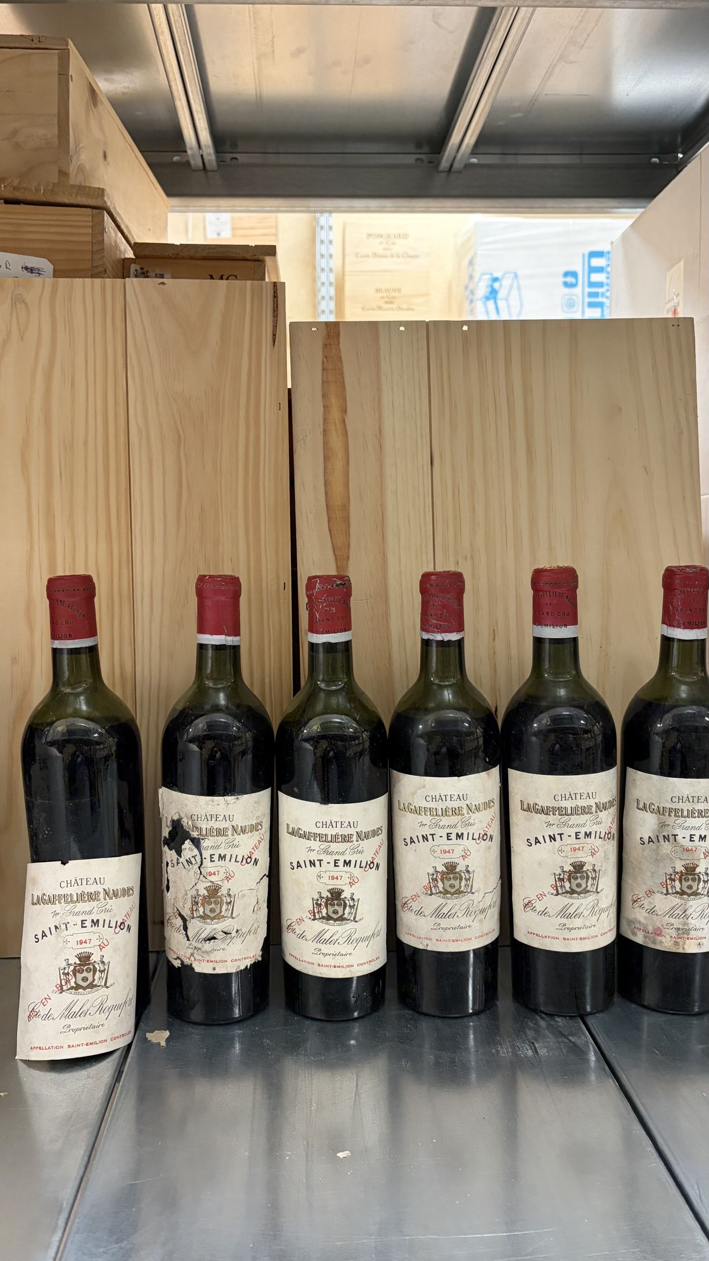 6 bouteilles  Château  LA GAFFELIÈRE,