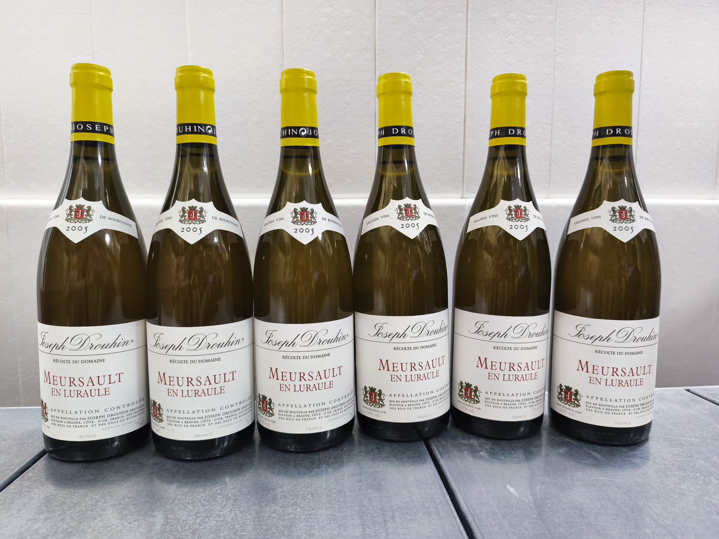 6 bouteilles  MEURSAULT  "En Luraule",