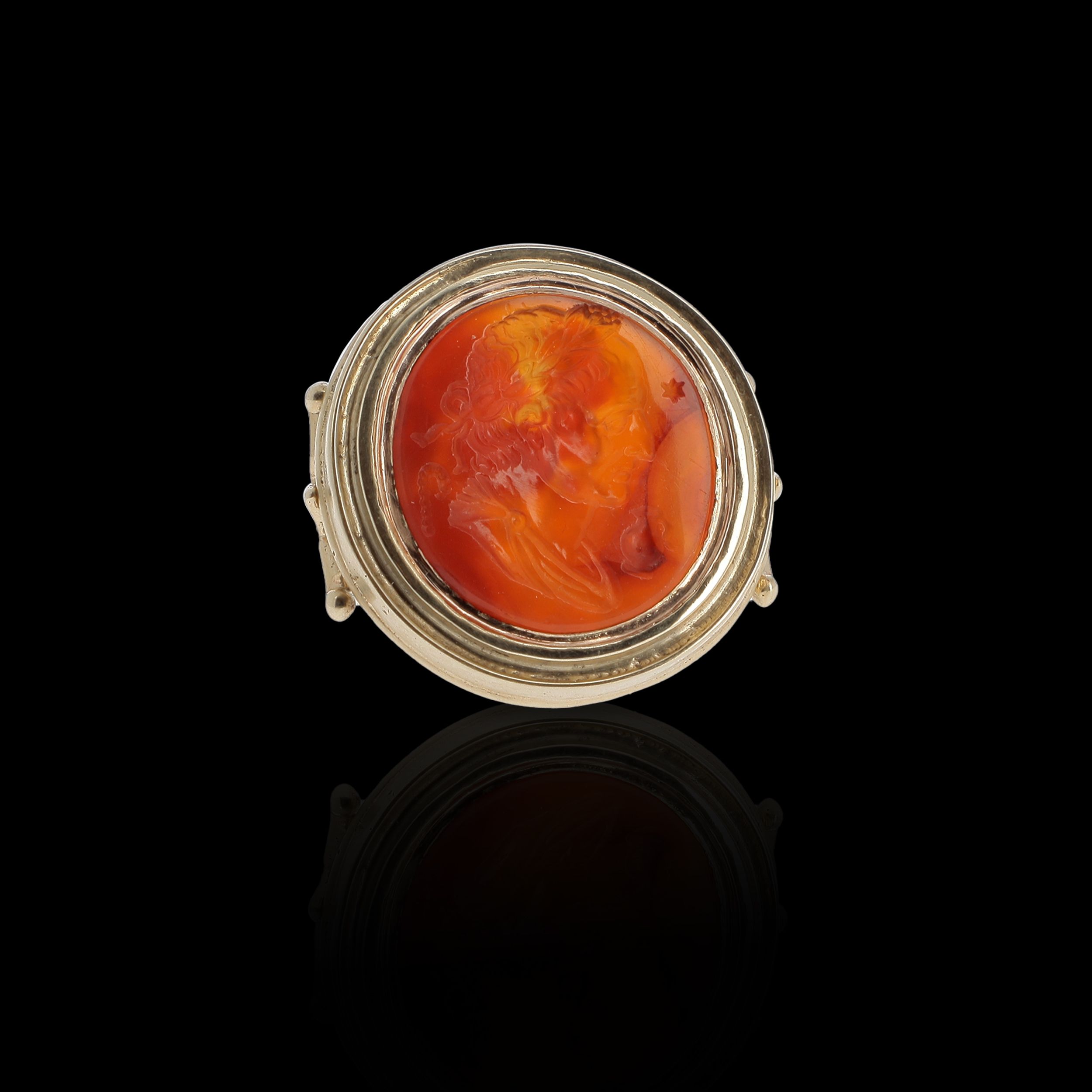 BAGUE AVEC INTAILLE SIGILLÉE DE JULES CÉSAR:  | H&ocirc;tel Des Ventes de Monte-Carlo