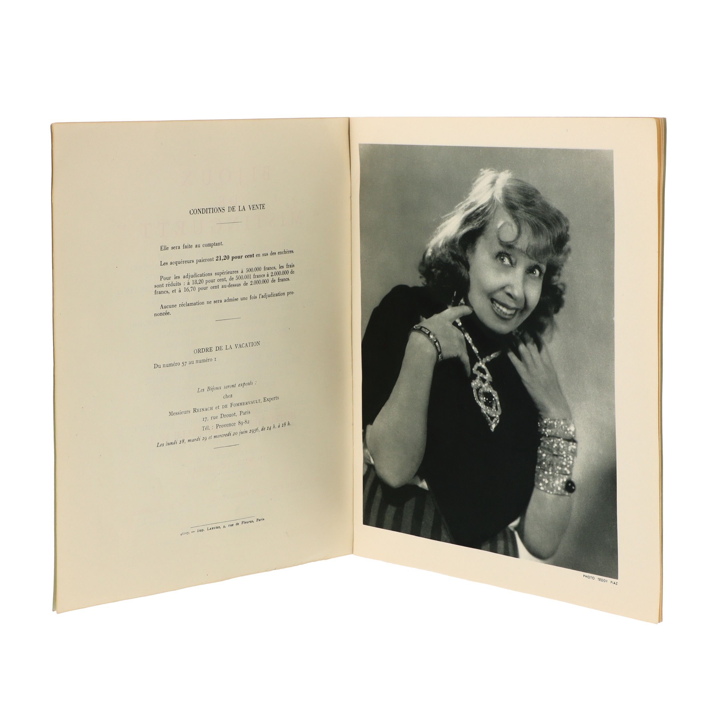 BIJOUX DE MISTINGUETT:  | H&ocirc;tel Des Ventes de Monte-Carlo