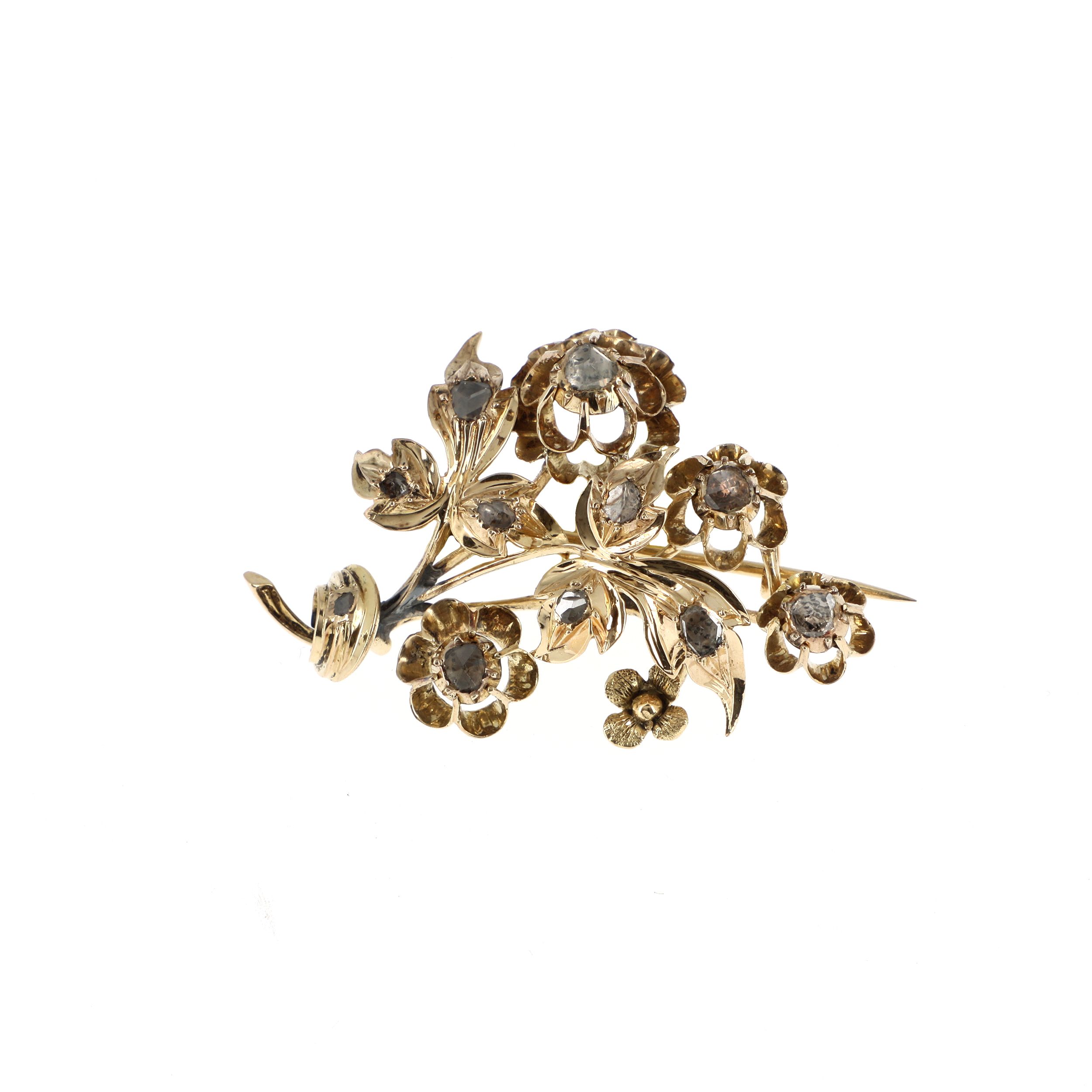 BROCHE FEUILLAGE
