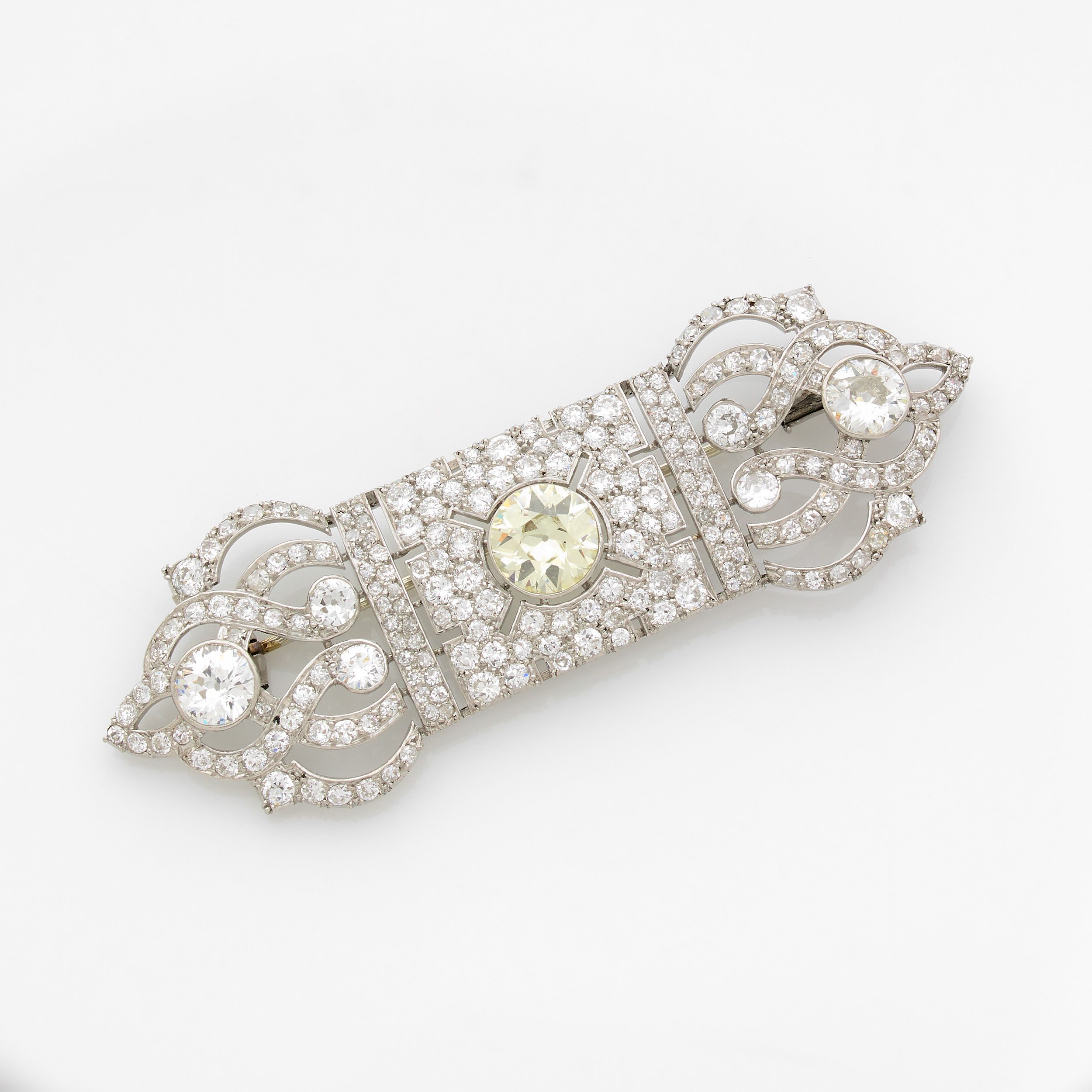 BROCHE PLAQUE ART DECO