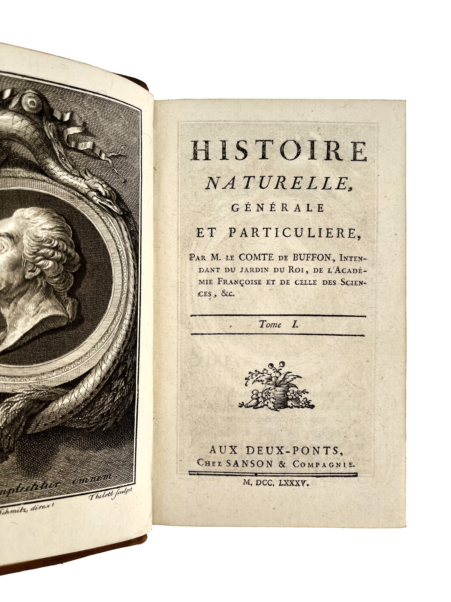 BUFFON (Georges Louis LECLERC DE). Histoire naturelle, générale et particuliere. Aux Deux-Ponts, Chez Sanson  Compagnie, 1785-1791. 54 volumes in-12, basane, dos à nerfs orné (reliure de l’époque).	:  | H&ocirc;tel Des Ventes de Monte-Carlo