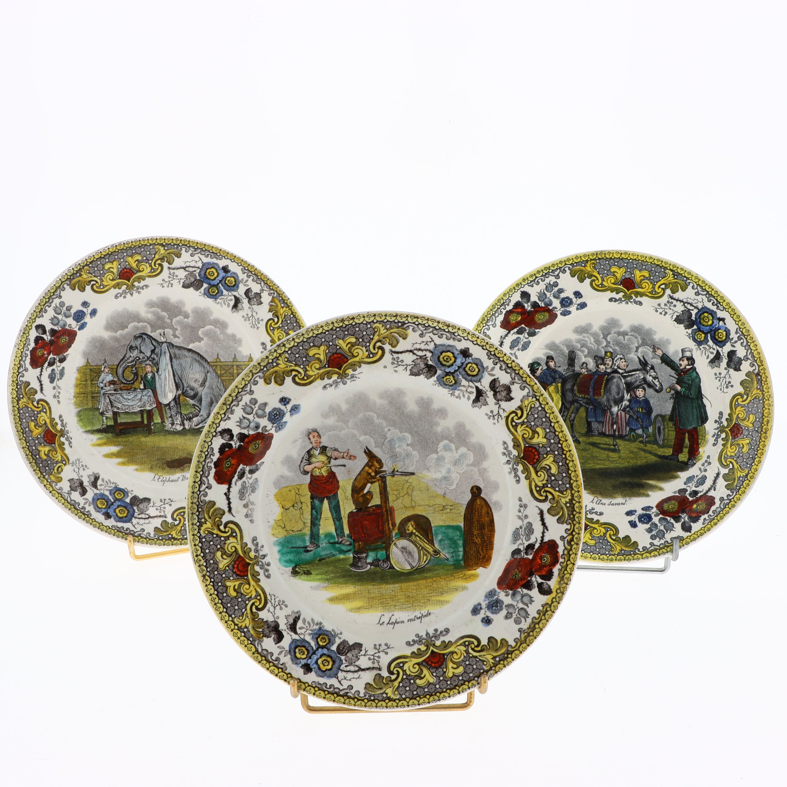 CREIL ENSEMBLE DE DIX ASSIETTES