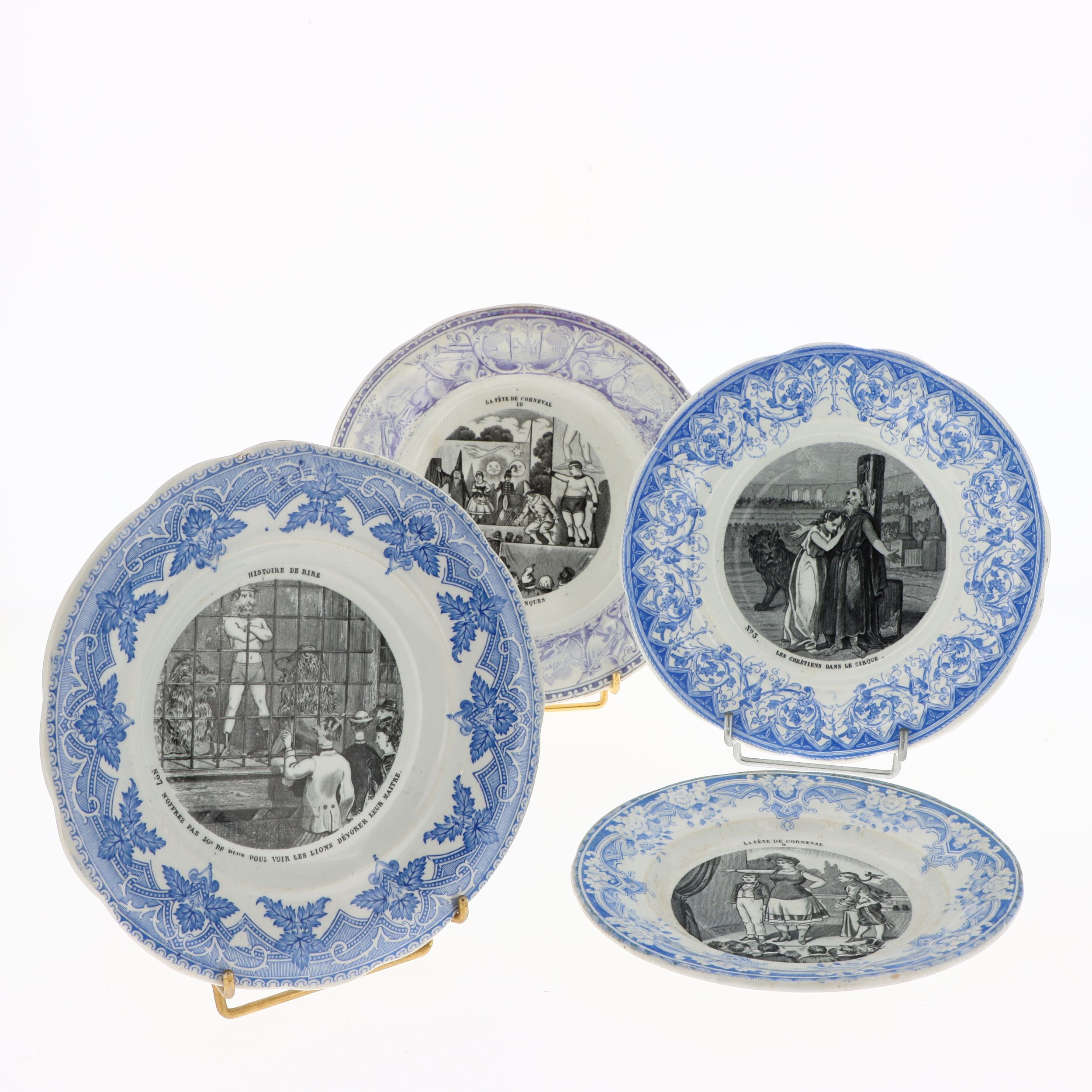 CREIL ENSEMBLE DE DIX ASSIETTES:  | H&ocirc;tel Des Ventes de Monte-Carlo