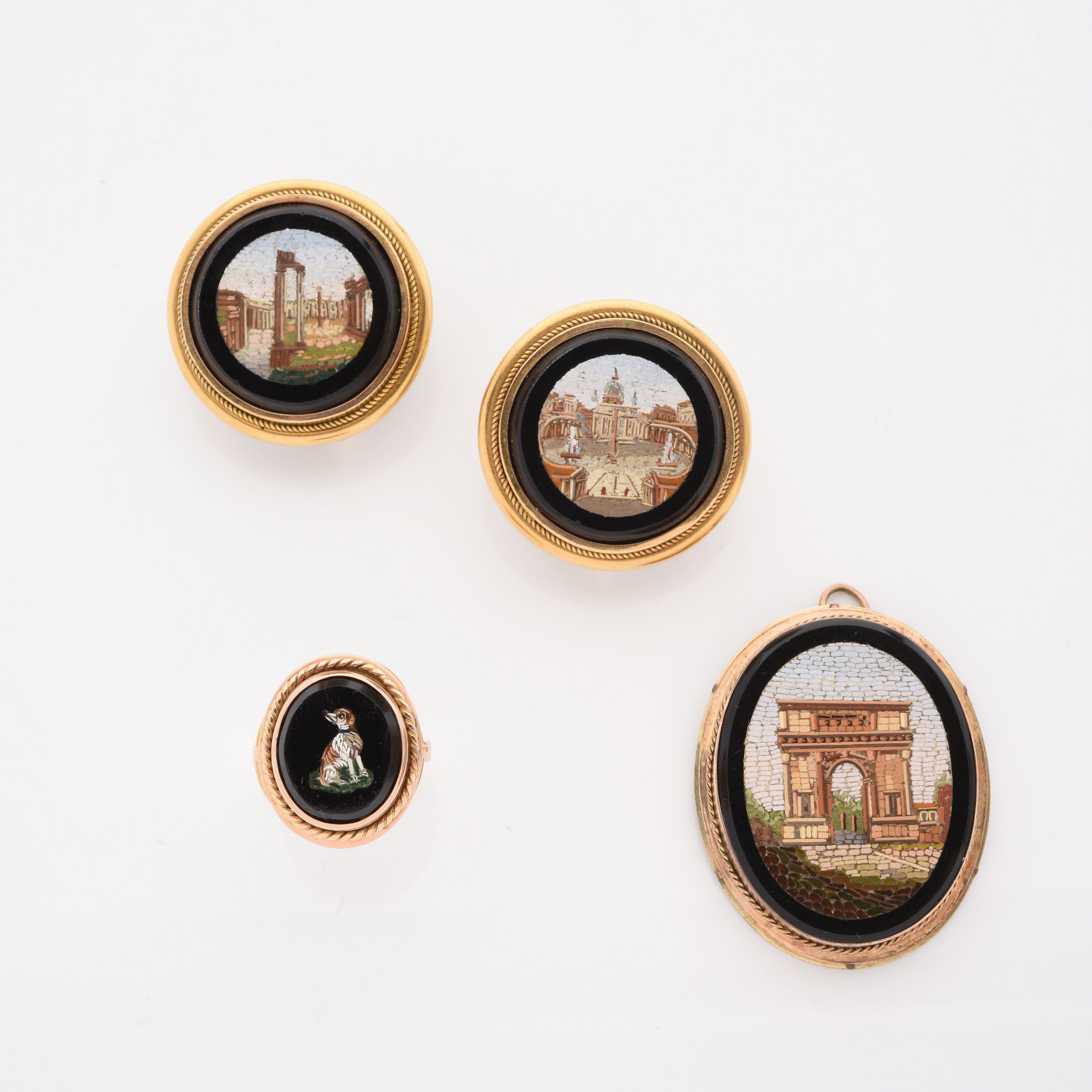 ENSEMBLE DE 4 ÉPINGLES DE CRAVATE ART DÉCO ::  | H&ocirc;tel Des Ventes de Monte-Carlo