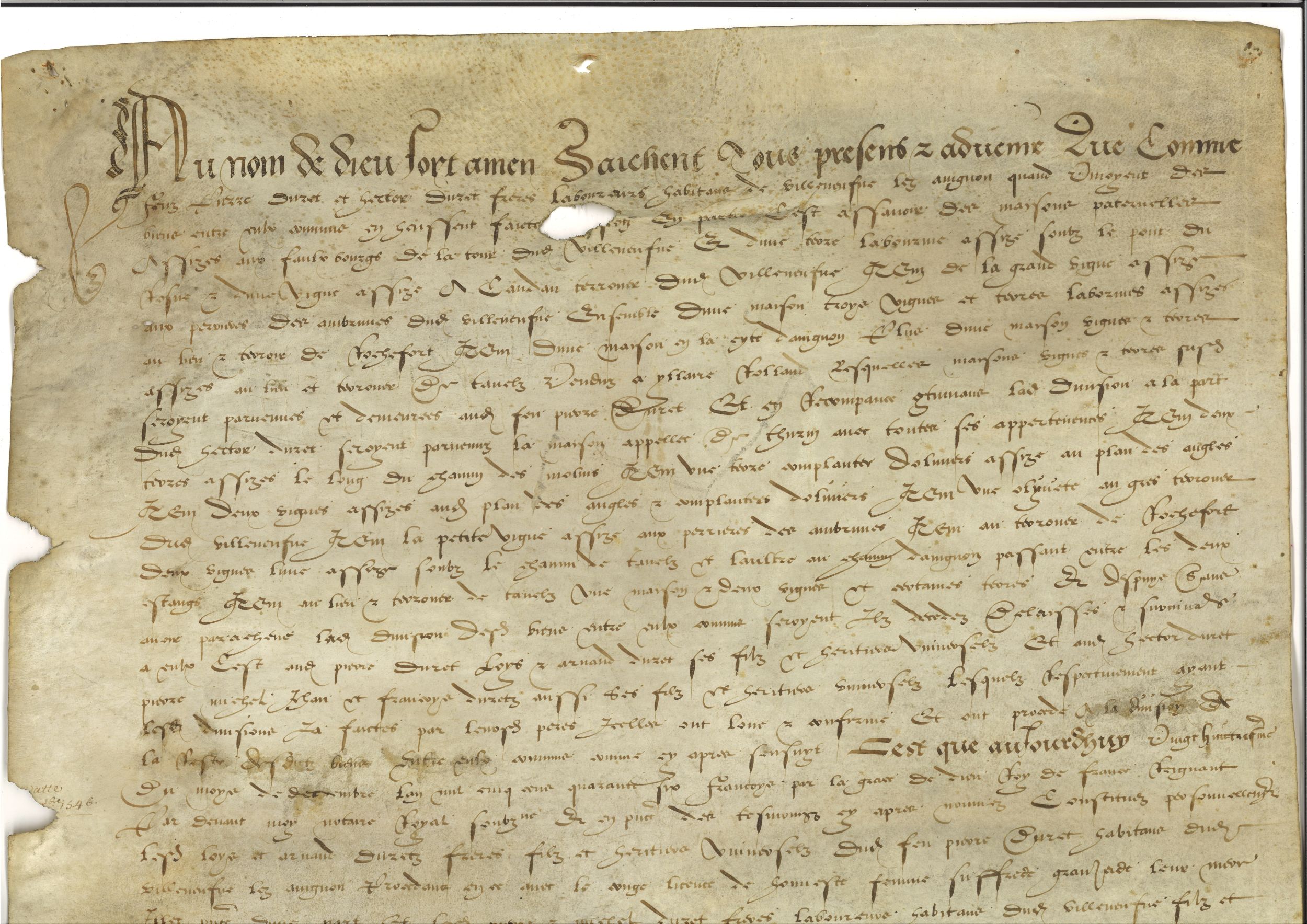 DEUX PIECES MANUSCRITES:  | H&ocirc;tel Des Ventes de Monte-Carlo