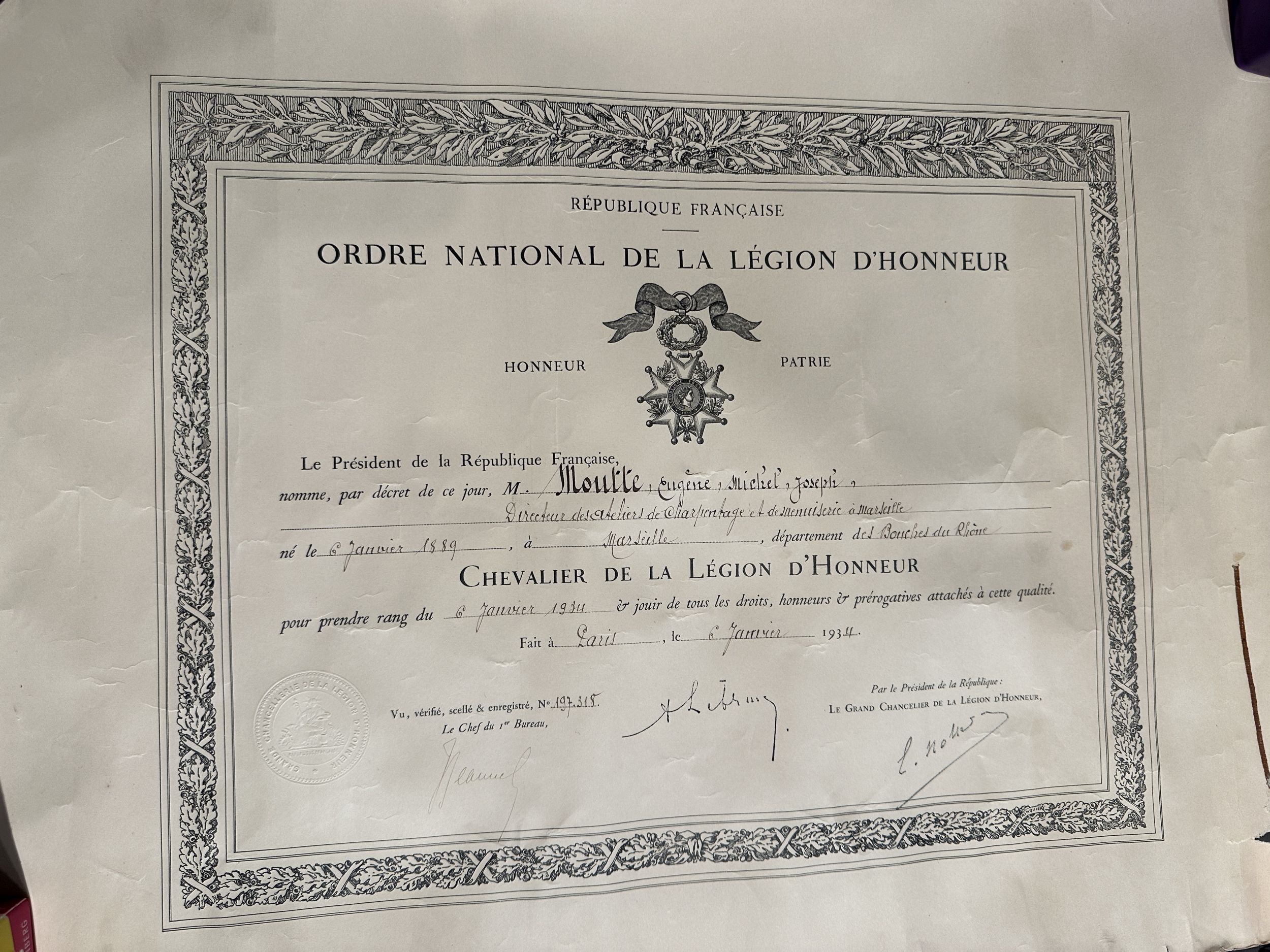 LOT DE 2 CROIX DE CHEVALIER DE L'ORDRE DE LA LEGION D'HONNEUR:  | H&ocirc;tel Des Ventes de Monte-Carlo