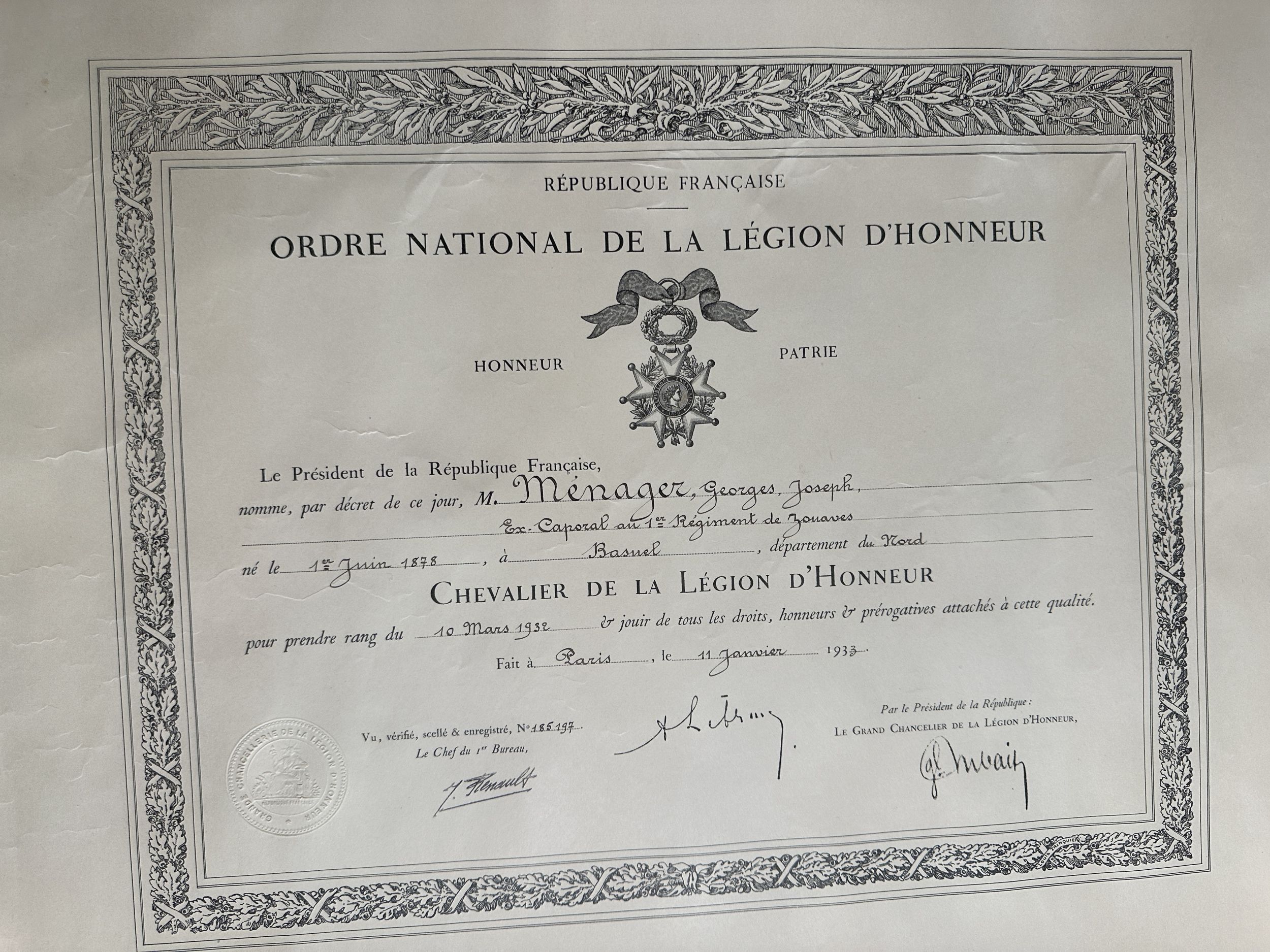 LOT DE 2 CROIX DE CHEVALIER DE L'ORDRE DE LA LEGION D'HONNEUR:  | H&ocirc;tel Des Ventes de Monte-Carlo