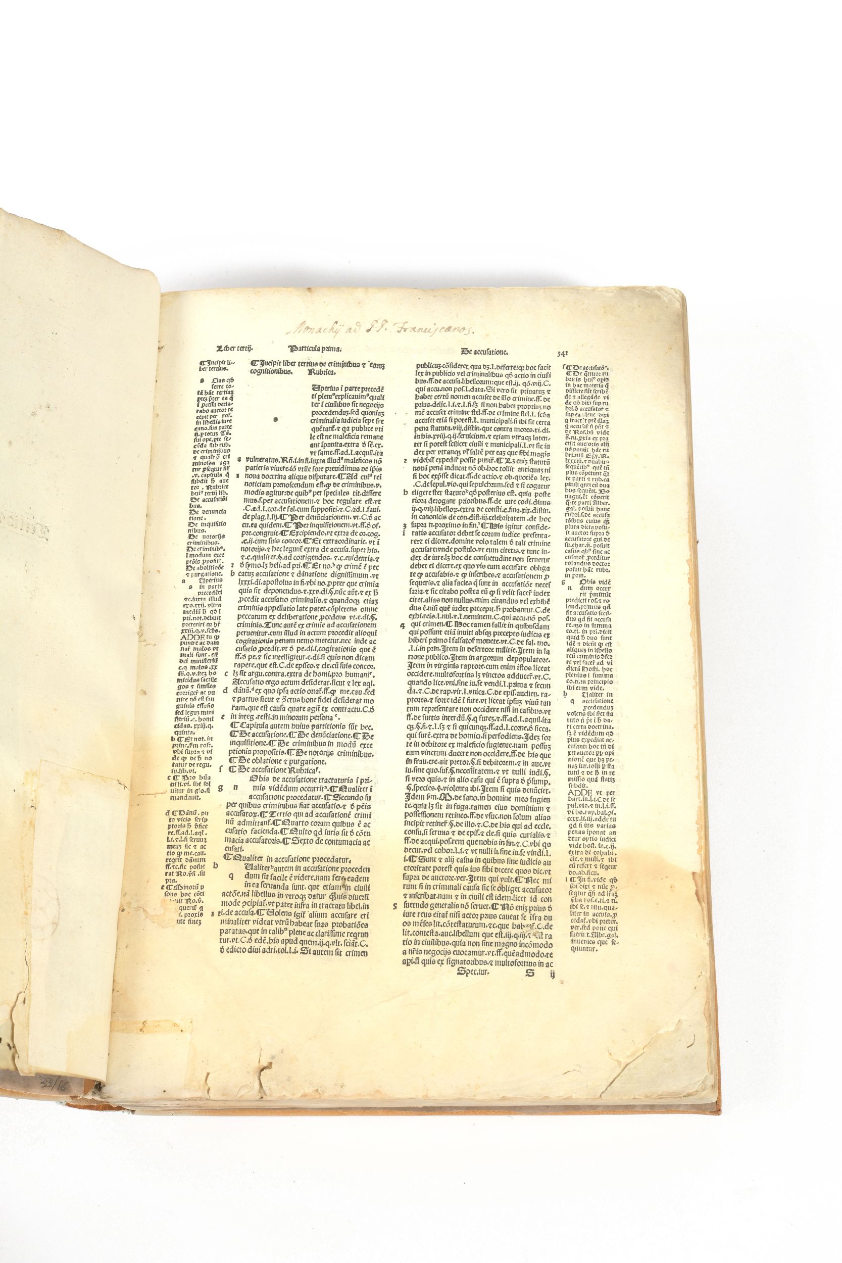 DURAND (Guillaume). [Prima (-quarta) pars Speculi Guillelmi Duranti, cum additionibus Joan. Andree et Baldi]. Venise, s. d. [circa 1501]. Grand in-folio, maroquin brun à décor de peau de reptile (reliure moderne). :  | H&ocirc;tel Des Ventes de Monte-Carlo