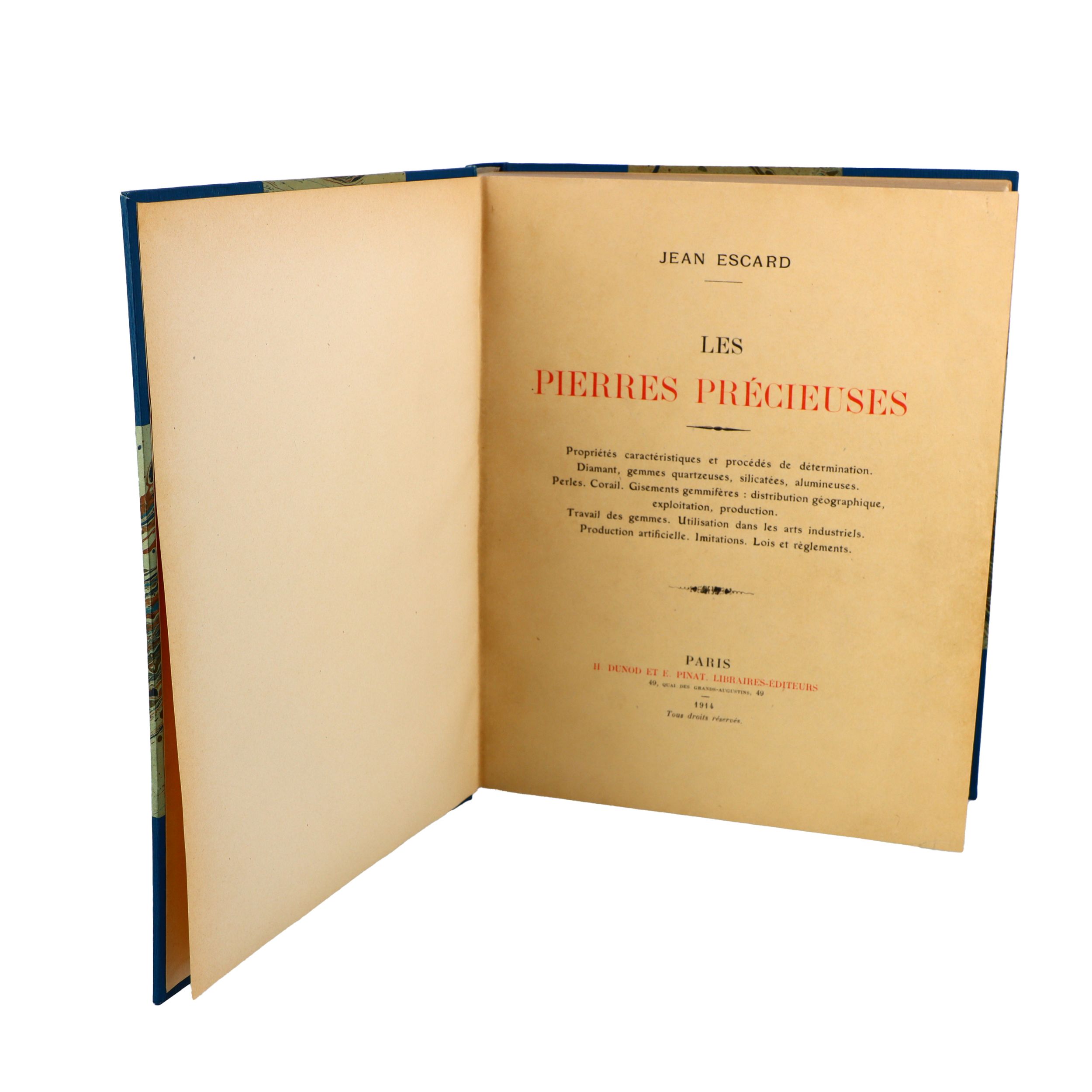 	ESCARD, Jean, Les Pierres Précieuses, H. Dunod et E. Pinat Libraires-Editeurs, 520 p., Paris, 1914. :  | H&ocirc;tel Des Ventes de Monte-Carlo