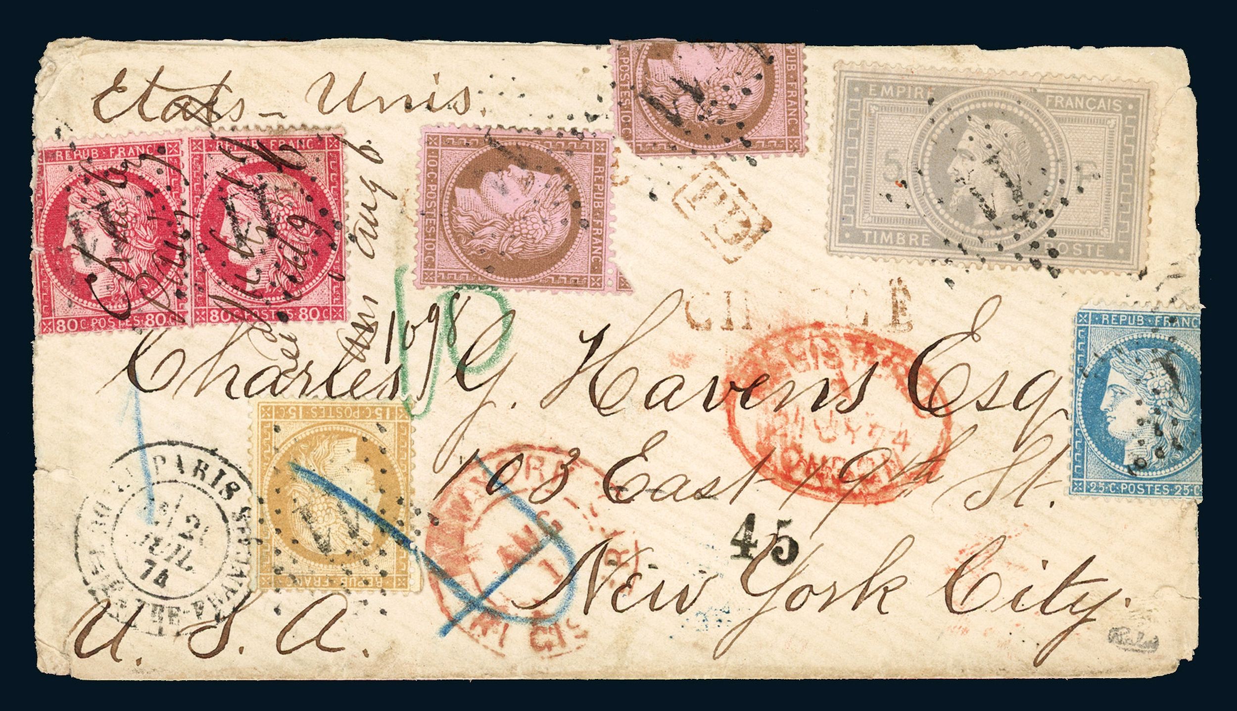 FRANCE 1849-1850, :  | H&ocirc;tel Des Ventes de Monte-Carlo