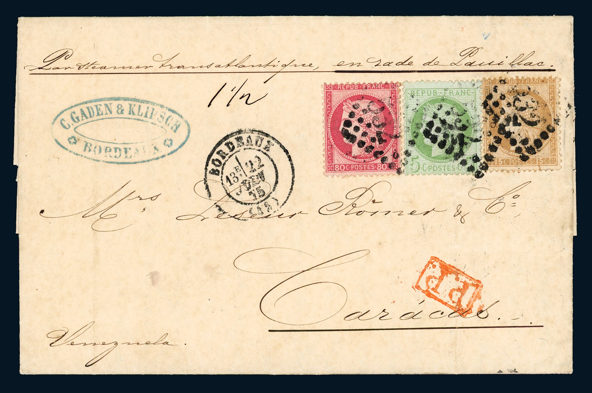FRANCE 1849-1850, :  | H&ocirc;tel Des Ventes de Monte-Carlo