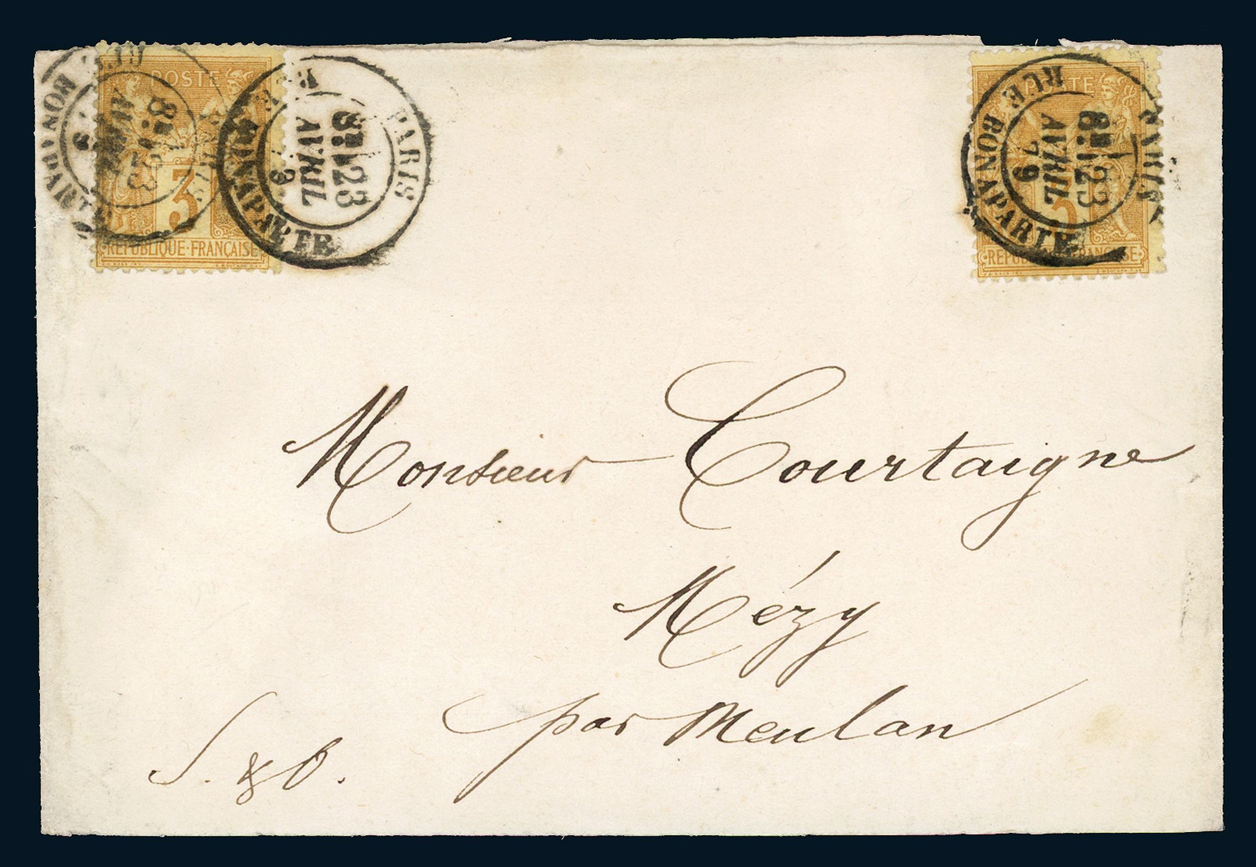 FRANCE 1849-1850, :  | H&ocirc;tel Des Ventes de Monte-Carlo
